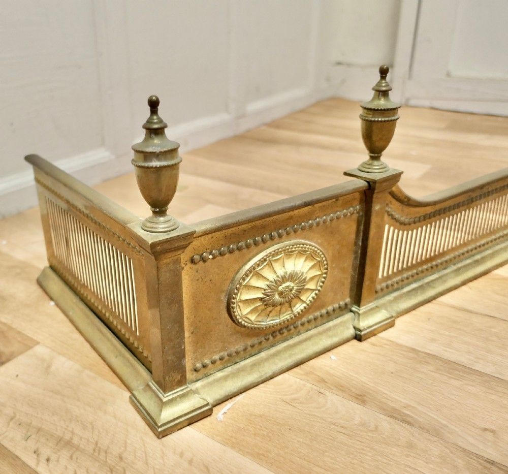 Large Victorian Regency Style Pierced Brass Fender photo Home Fixtures