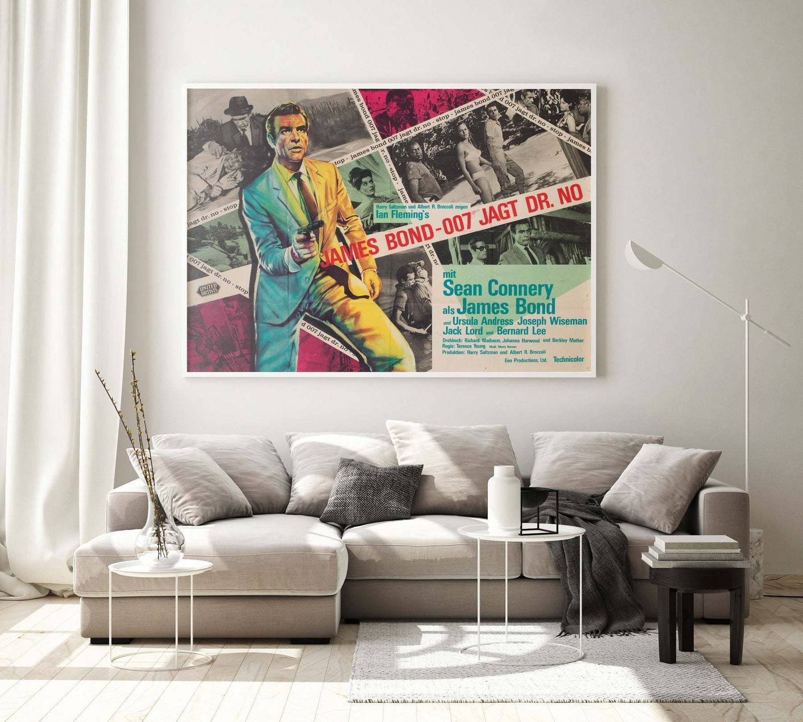 DR No 1963 German A0 Film Poster, Degen photo furniture