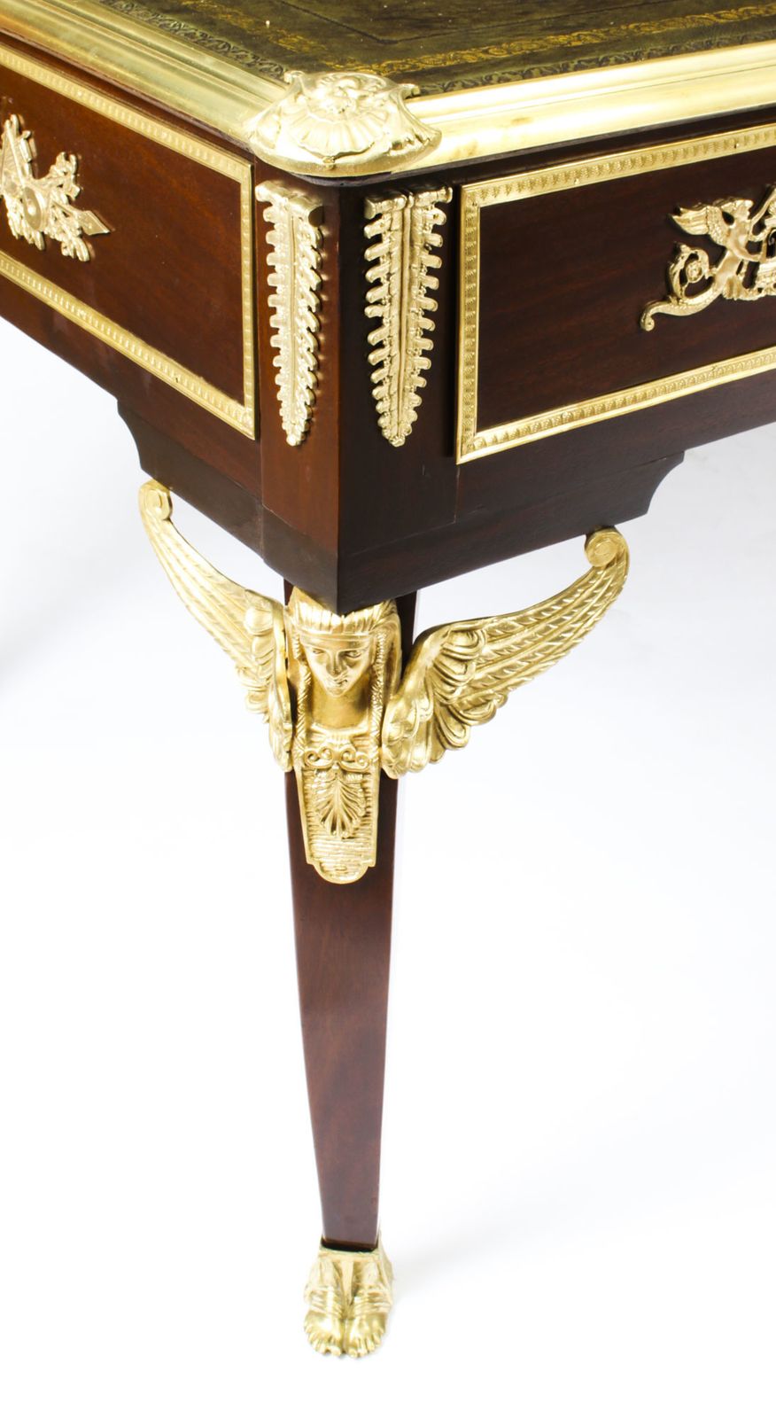 photo buy Antique Monumental French Empire Bureau Plat Desk 19th C