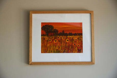 Field Of Sunflowers, Late 20th Century photo vinterior