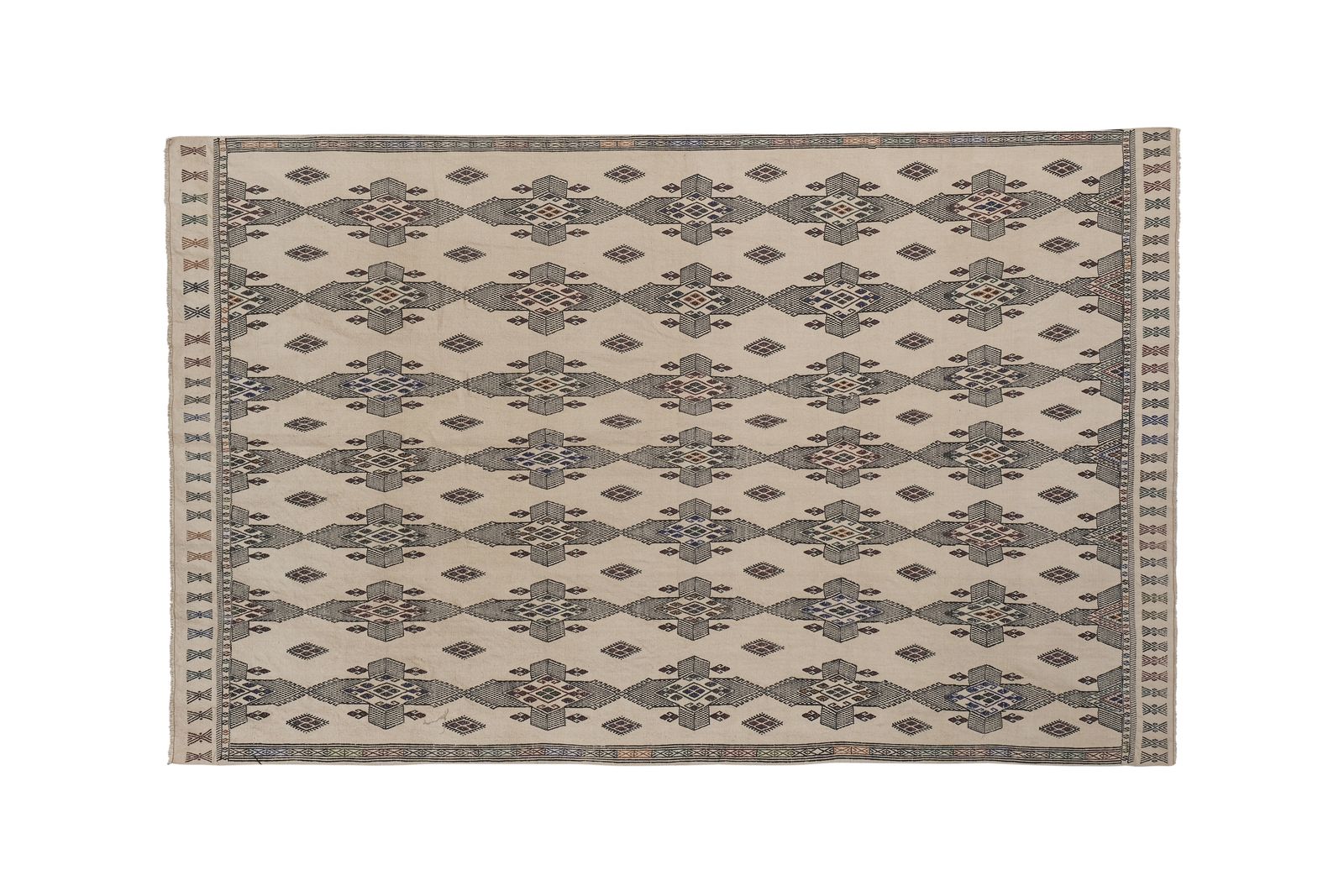 Handwoven Floral Pattern Needlepoint Kids Kilim Rug photo furniture