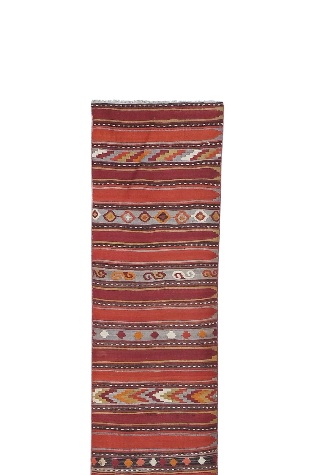 Vintage Turkish Oushak Extra Long And Narrow Kilim Runner With Mid Century photo for sale
