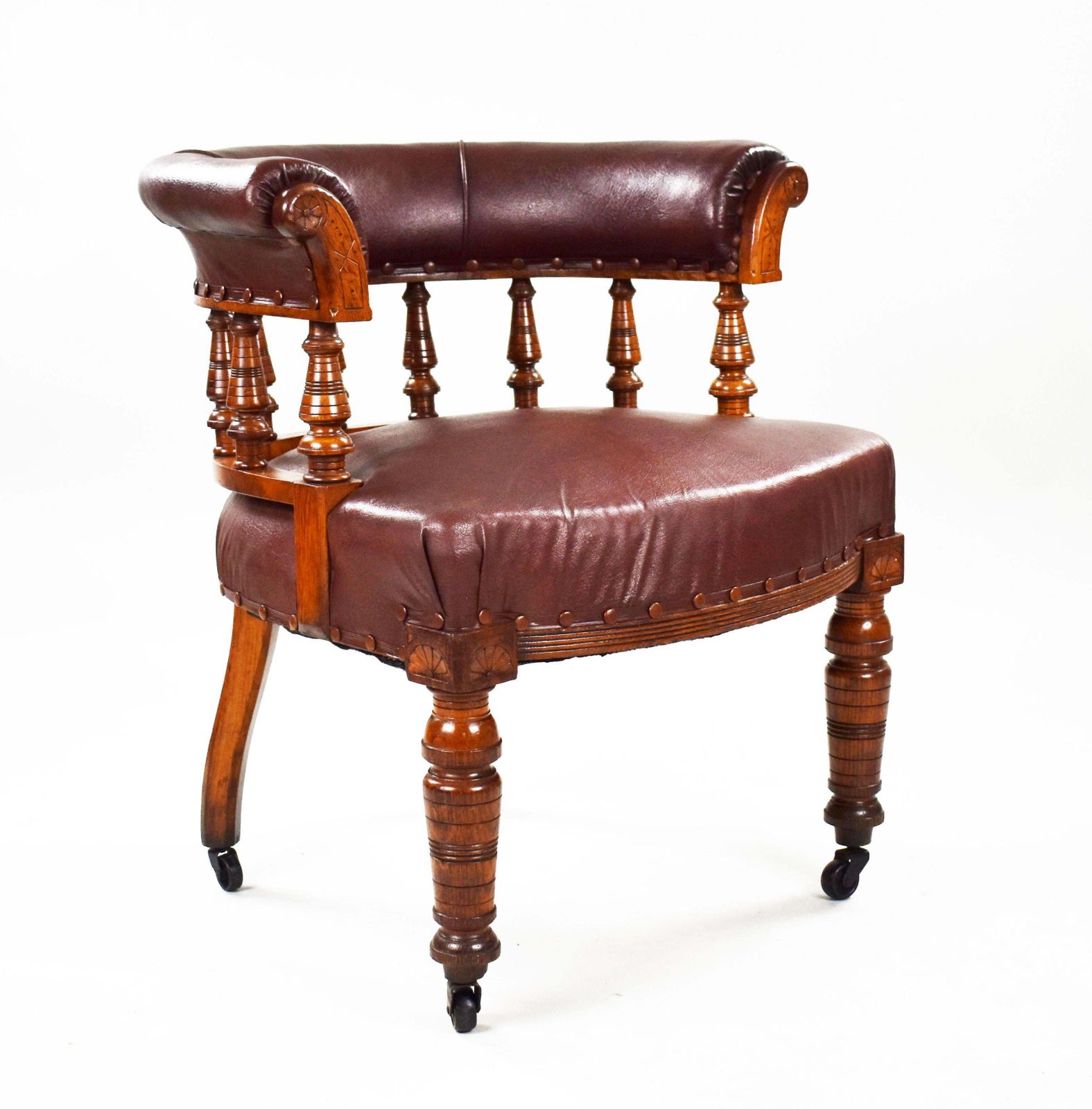 19th Century, English Victorian Oak Armchair photo furniture