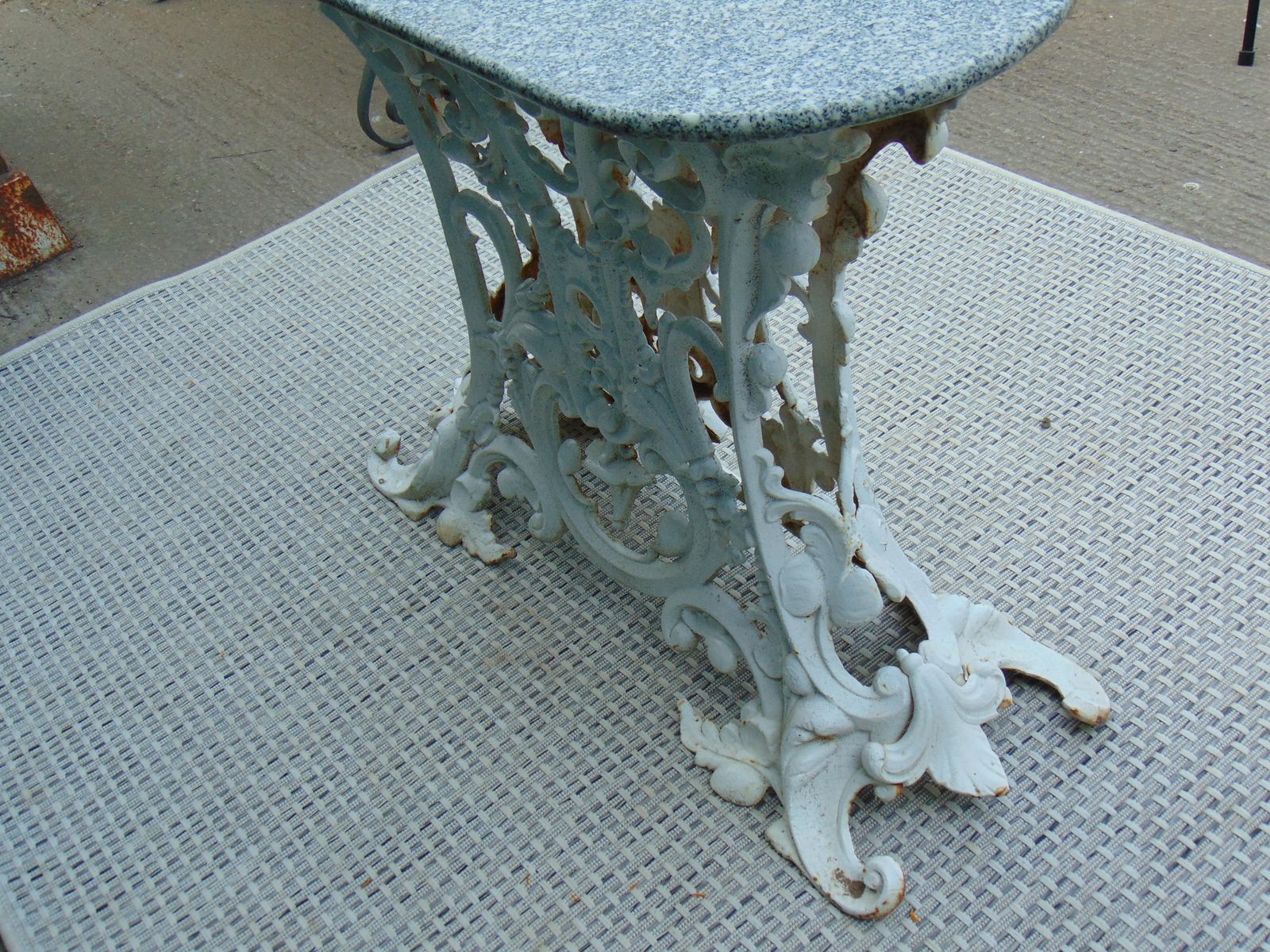 Victorian Cast Iron Marble Topped Table photo buy