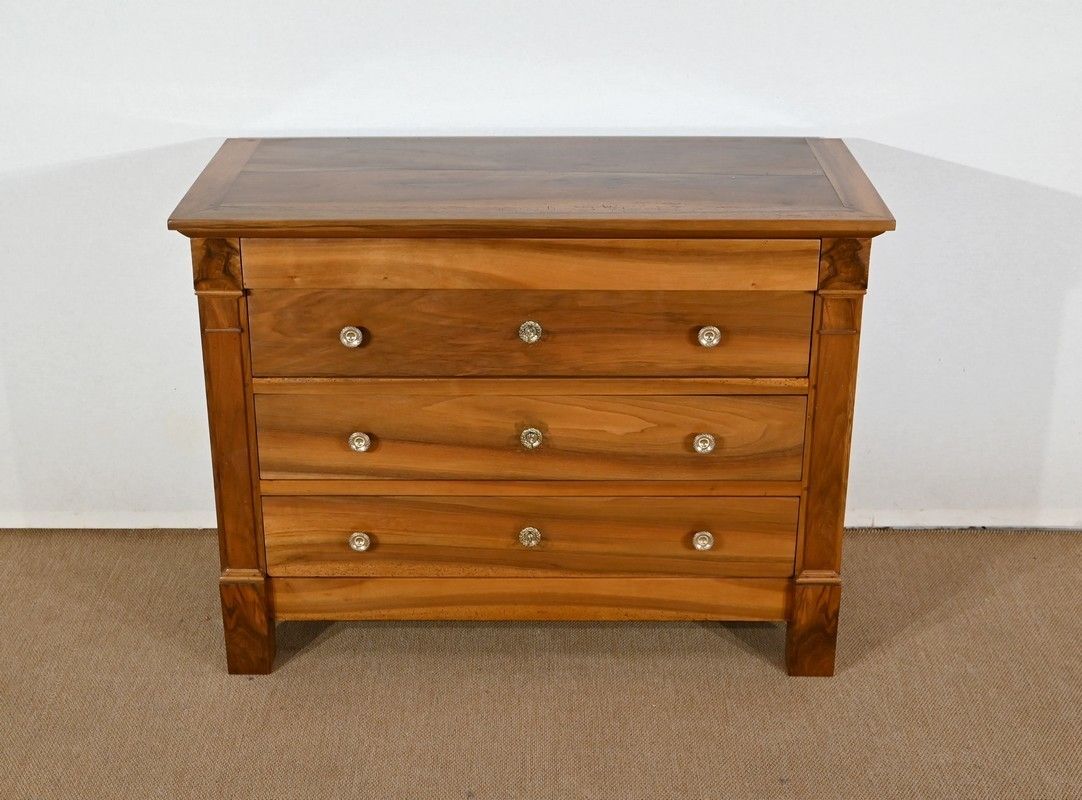 Small Chest Of Drawers In Solid Walnut, Directoire Period   Early 19th Century