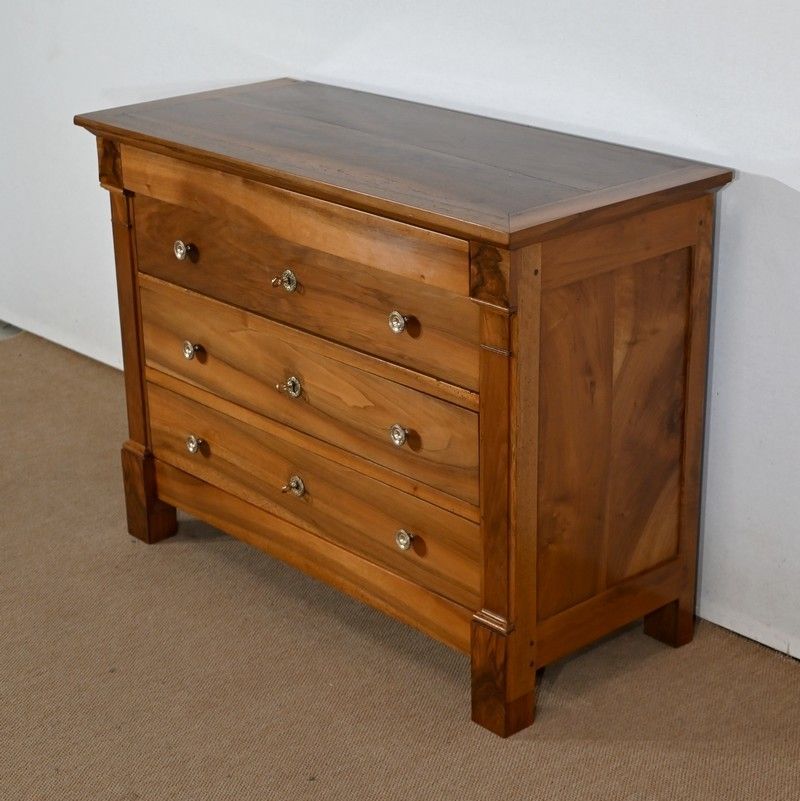 Small Chest Of Drawers In Solid Walnut, Directoire Period   Early 19th Century photo for sale