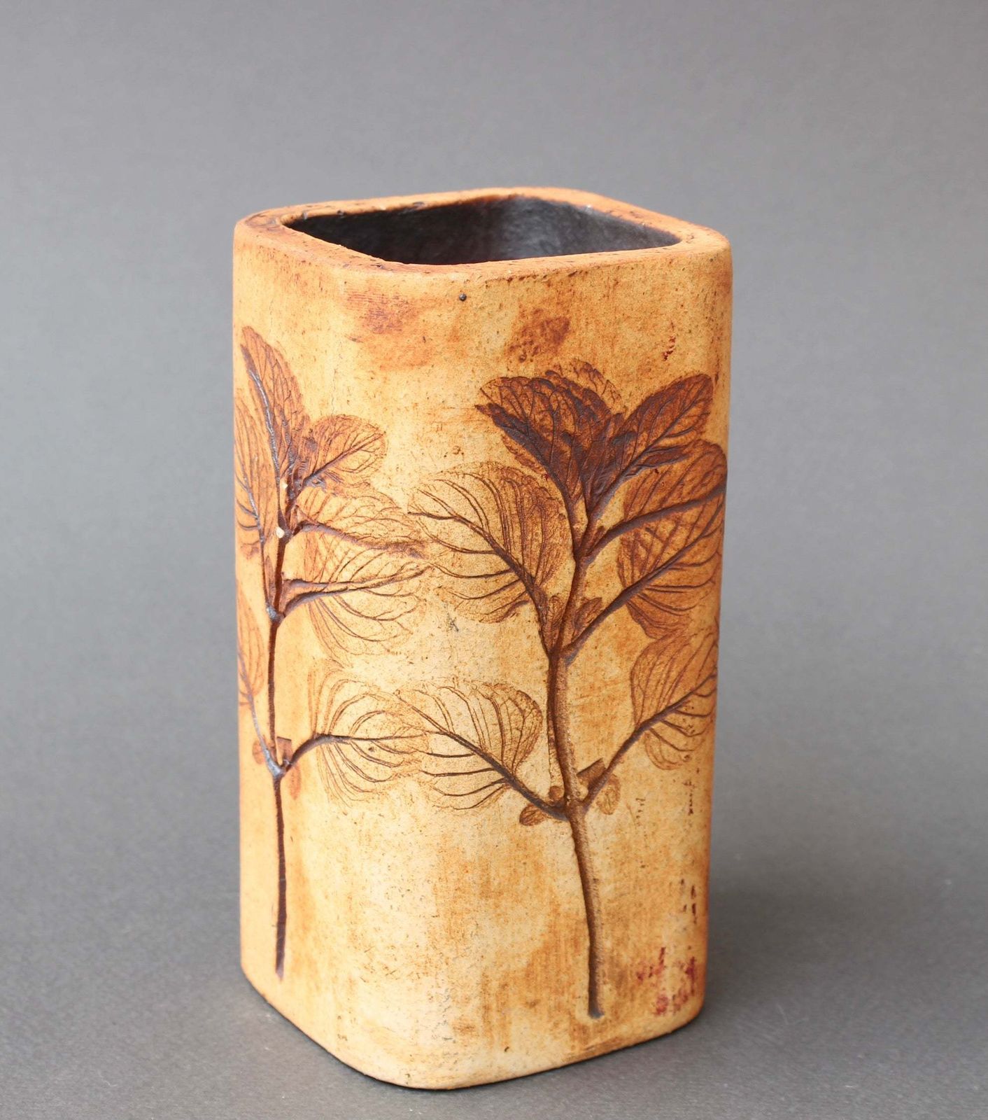 Vintage French Ceramic Vase By Raymonde Leduc (Circa 1970s)   Small photo Home Decor