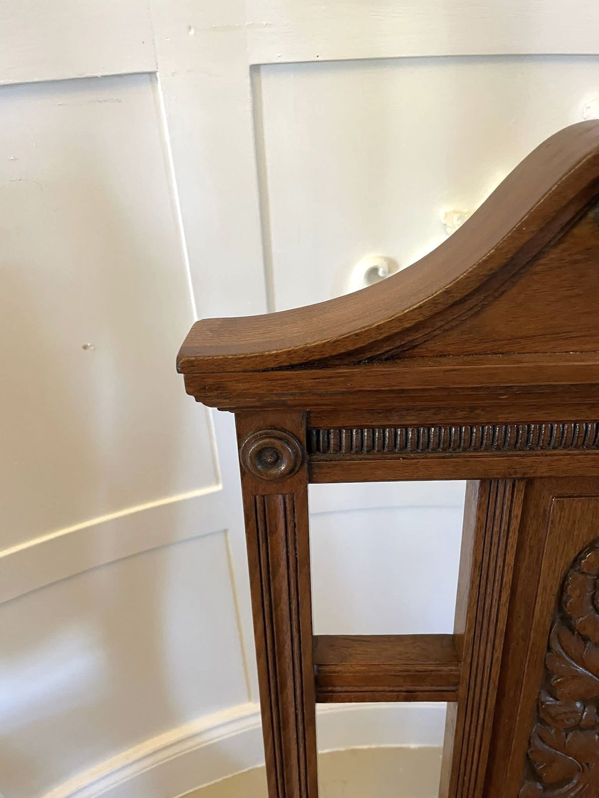 Pair Of Quality Antique Carved Walnut Hall Chairs photo buy