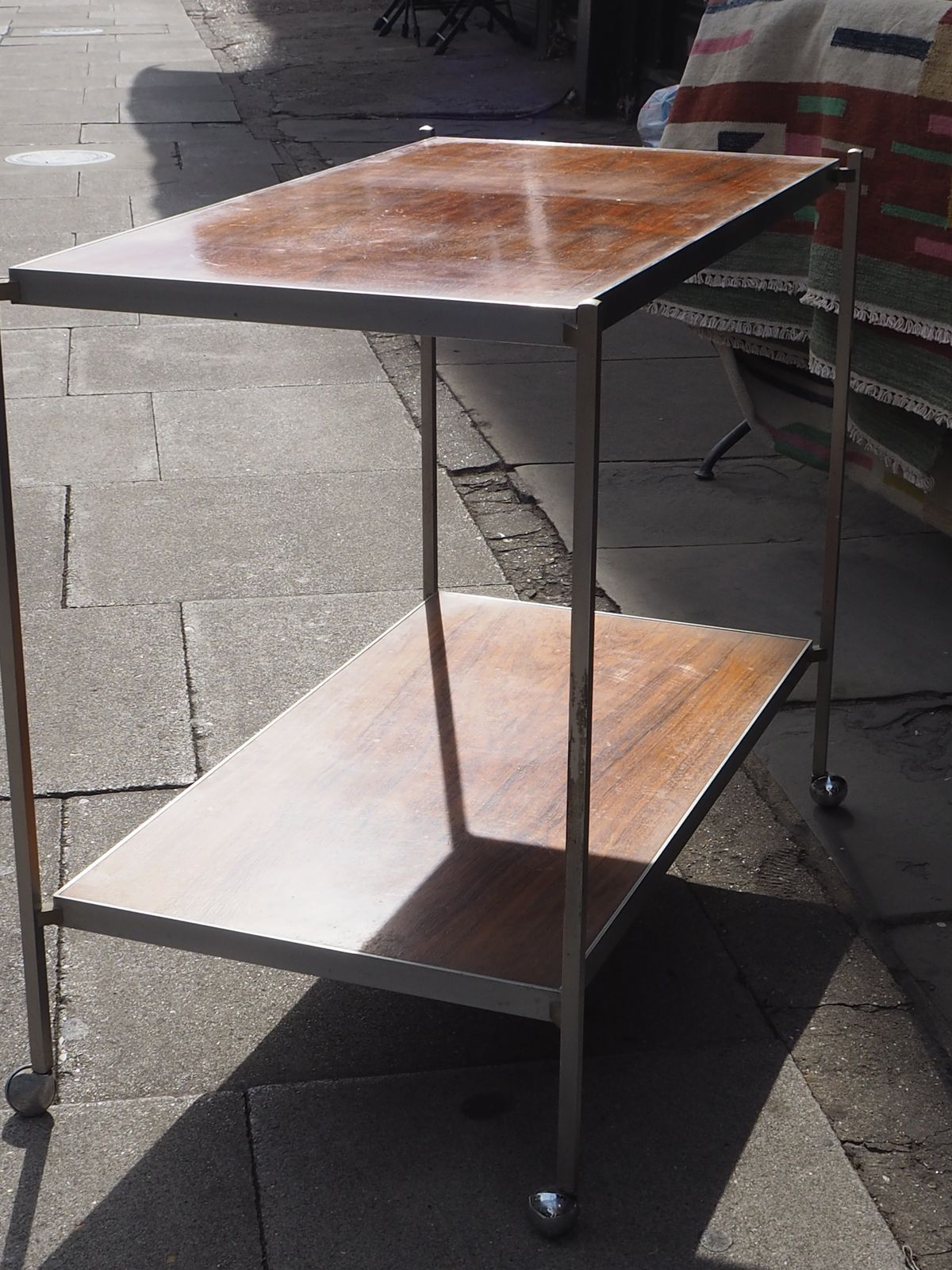 Rosewood And Aluminium Drinks Trolley, Holland photo furniture