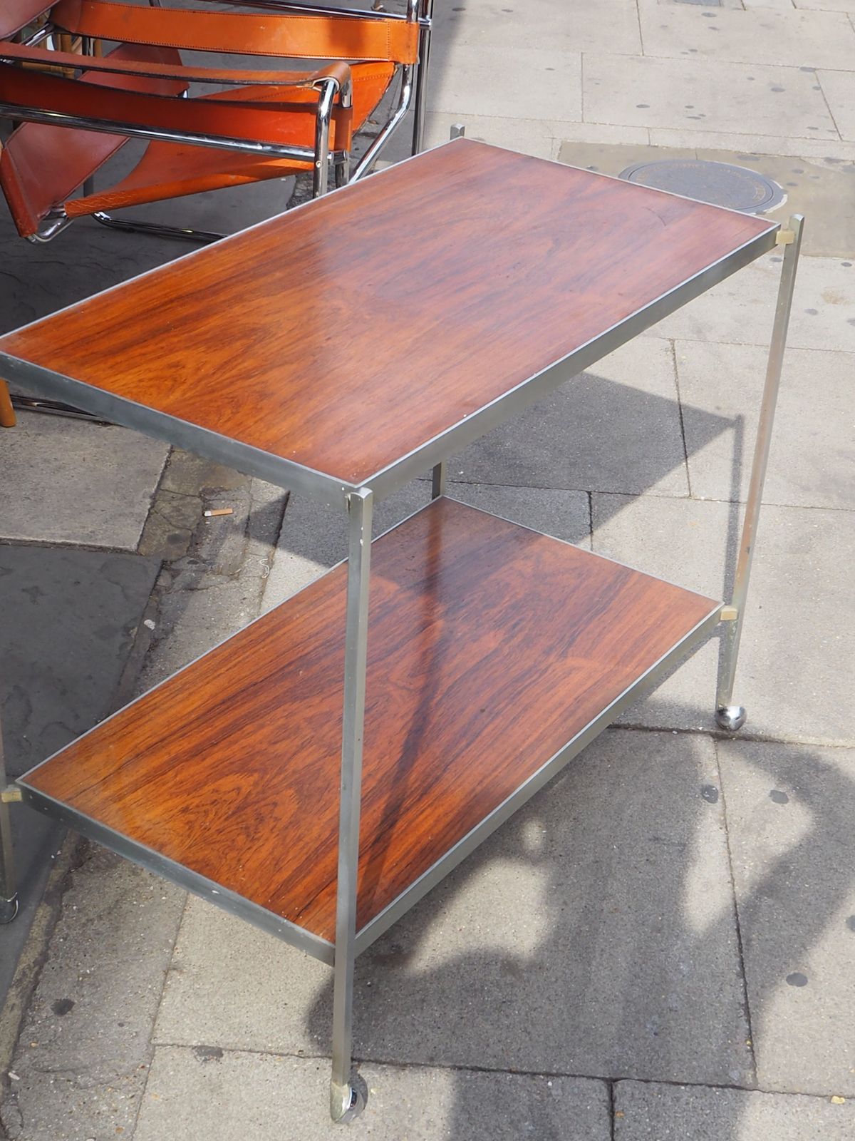 Rosewood And Aluminium Drinks Trolley, Holland photo vinterior