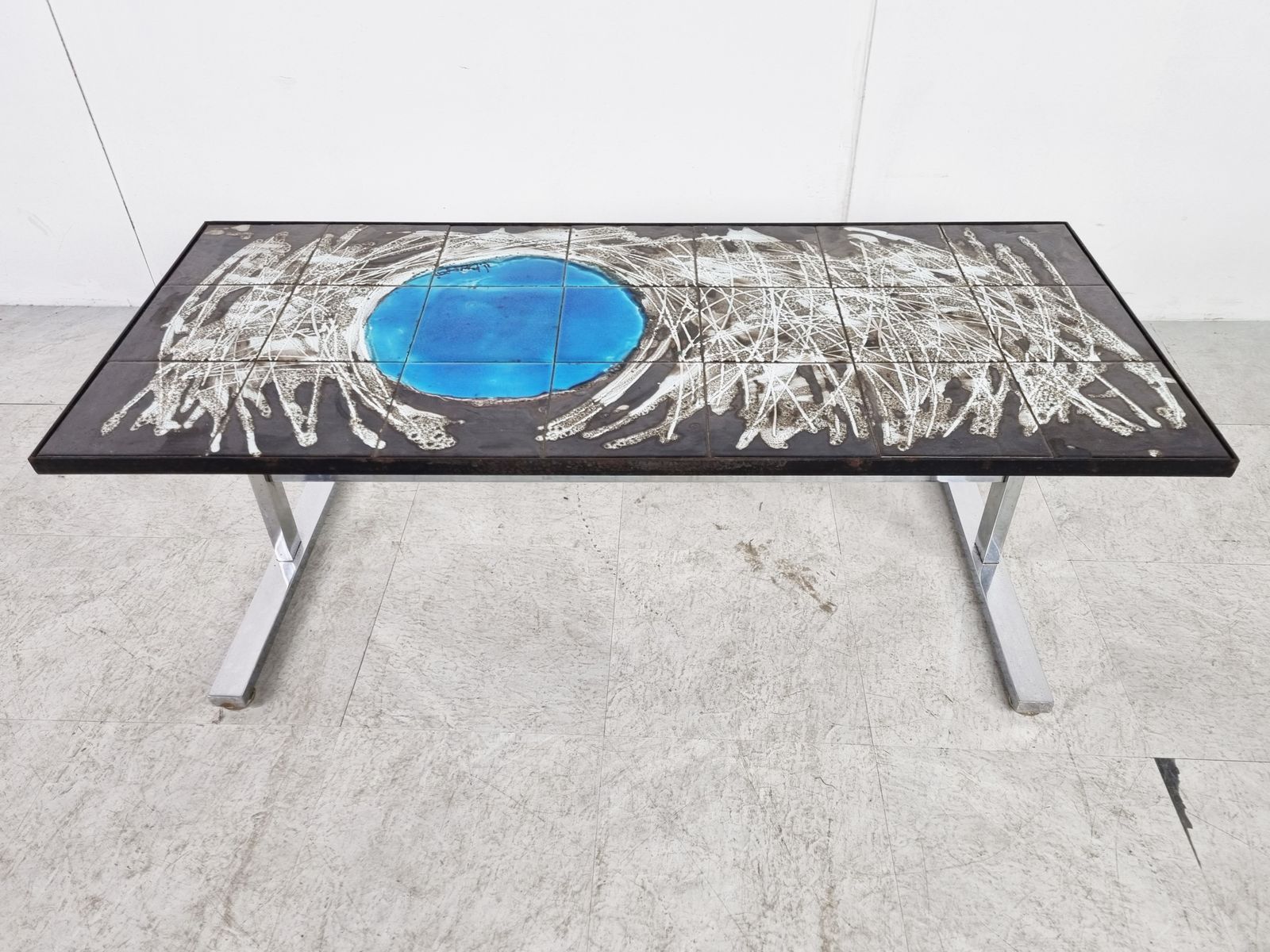 Mid Century Ceramic Coffee Table By Juliette Belarti, 1960s photo 595.0