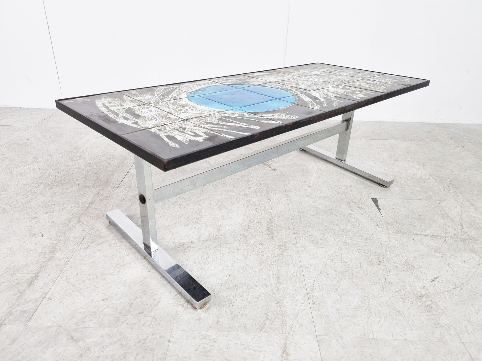 Mid Century Ceramic Coffee Table By Juliette Belarti, 1960s photo vinterior