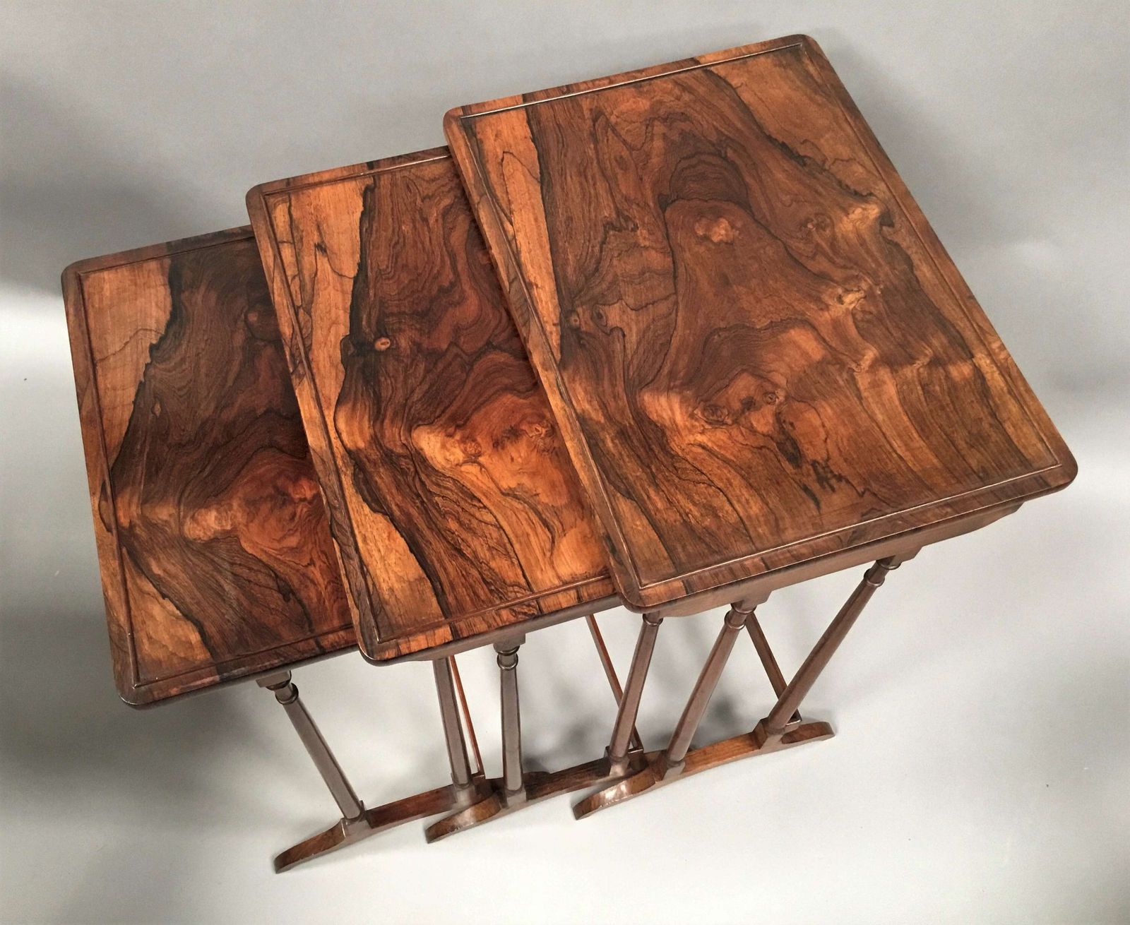 A Fine Regency Rosewood Nest Of 3 Tables photo 2475.0