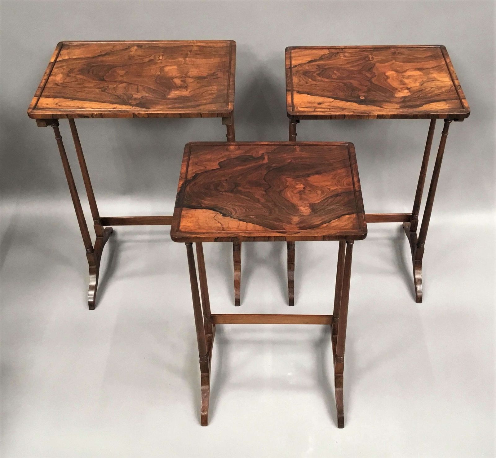photo for sale A Fine Regency Rosewood Nest Of 3 Tables