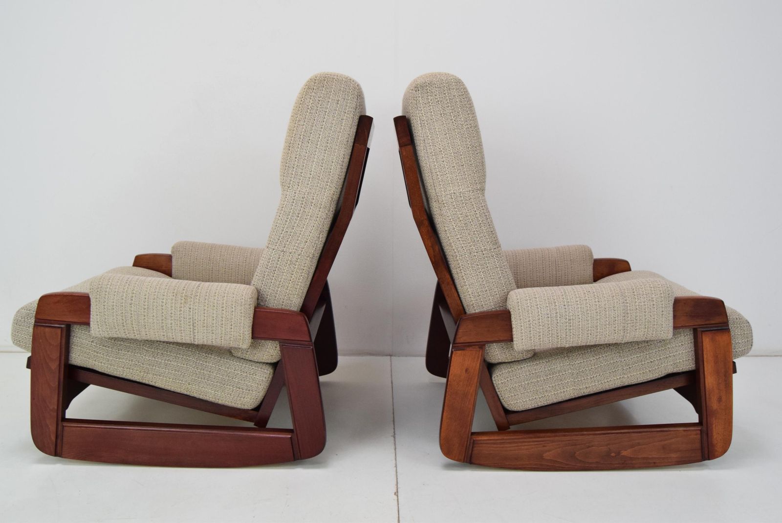photo furniture Pair Of Mid Century Design Rocking Armchairs,1980's.