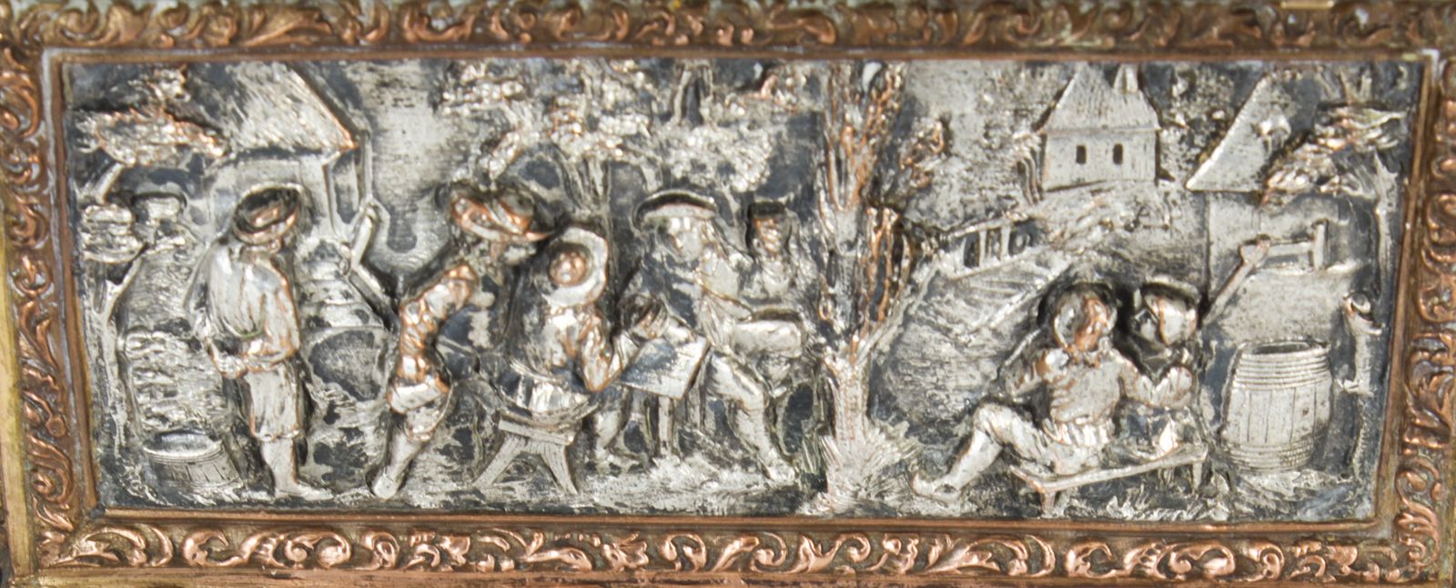 photo for sale Antique French Silvered & Gilt Jewellery Casket Box  Ab Paris 19th C