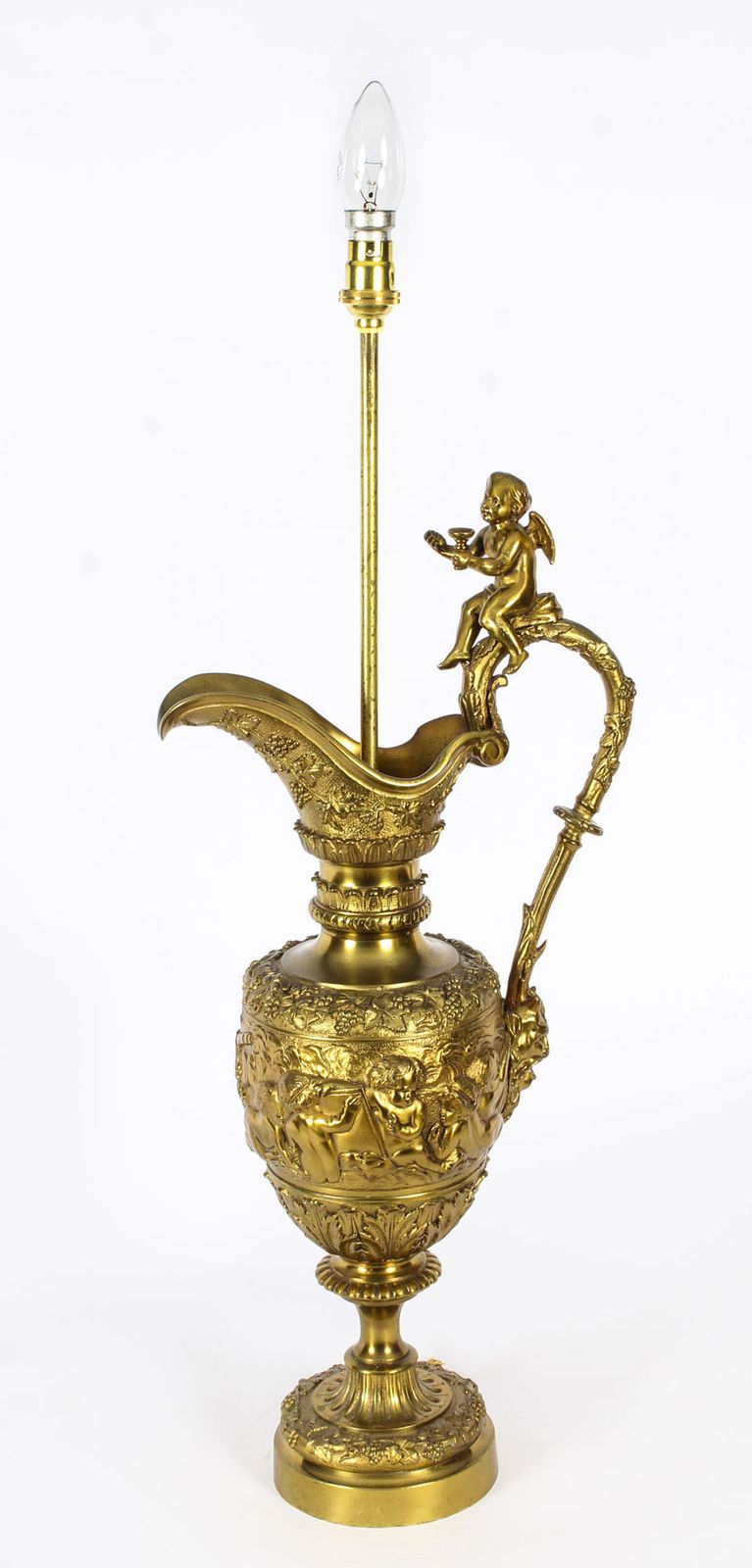 Antique Gilt Bronze Renaissance Revival Table Lamp C1870  19th C