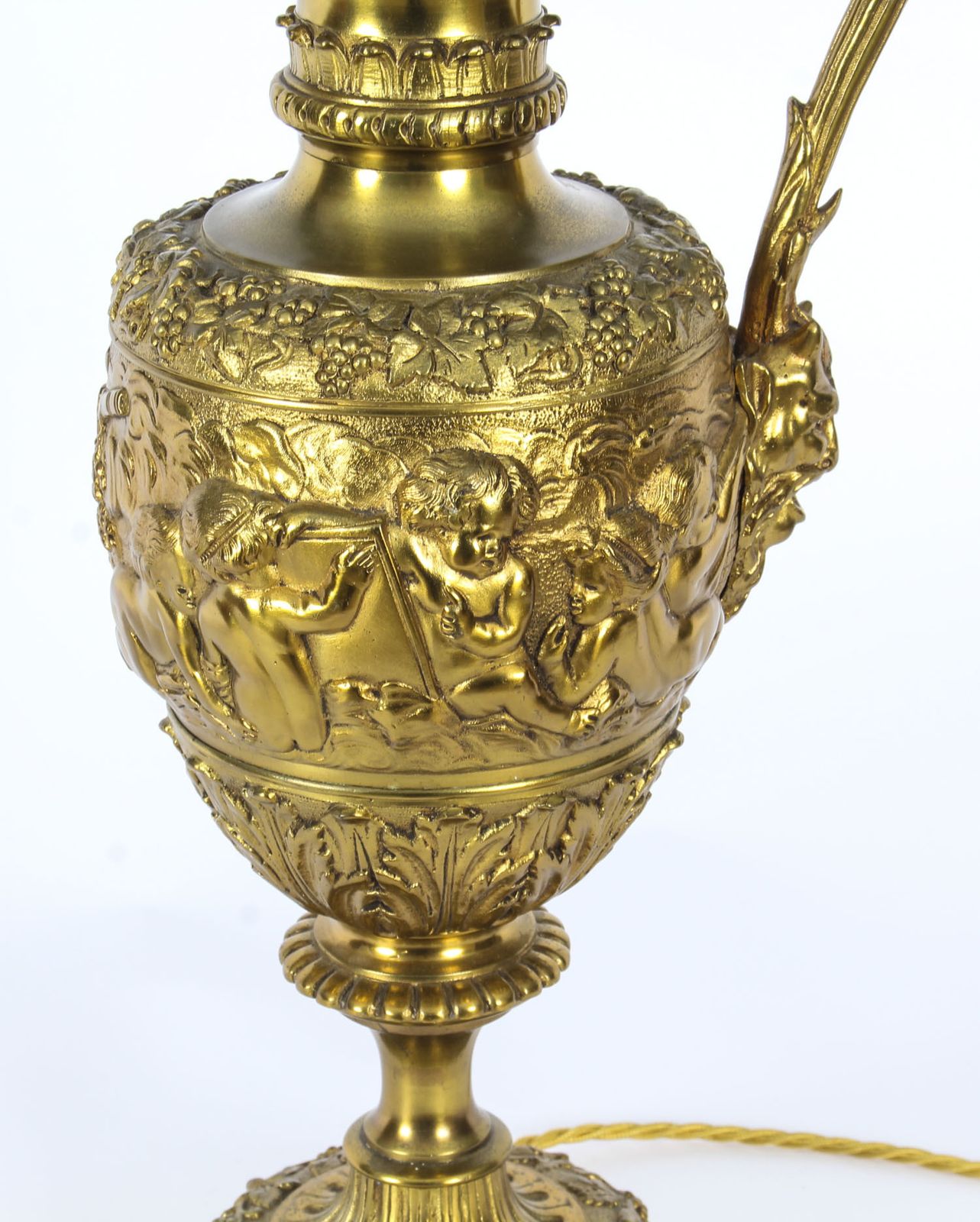 1550.0 Antique Gilt Bronze Renaissance Revival Table Lamp C1870  19th C photo