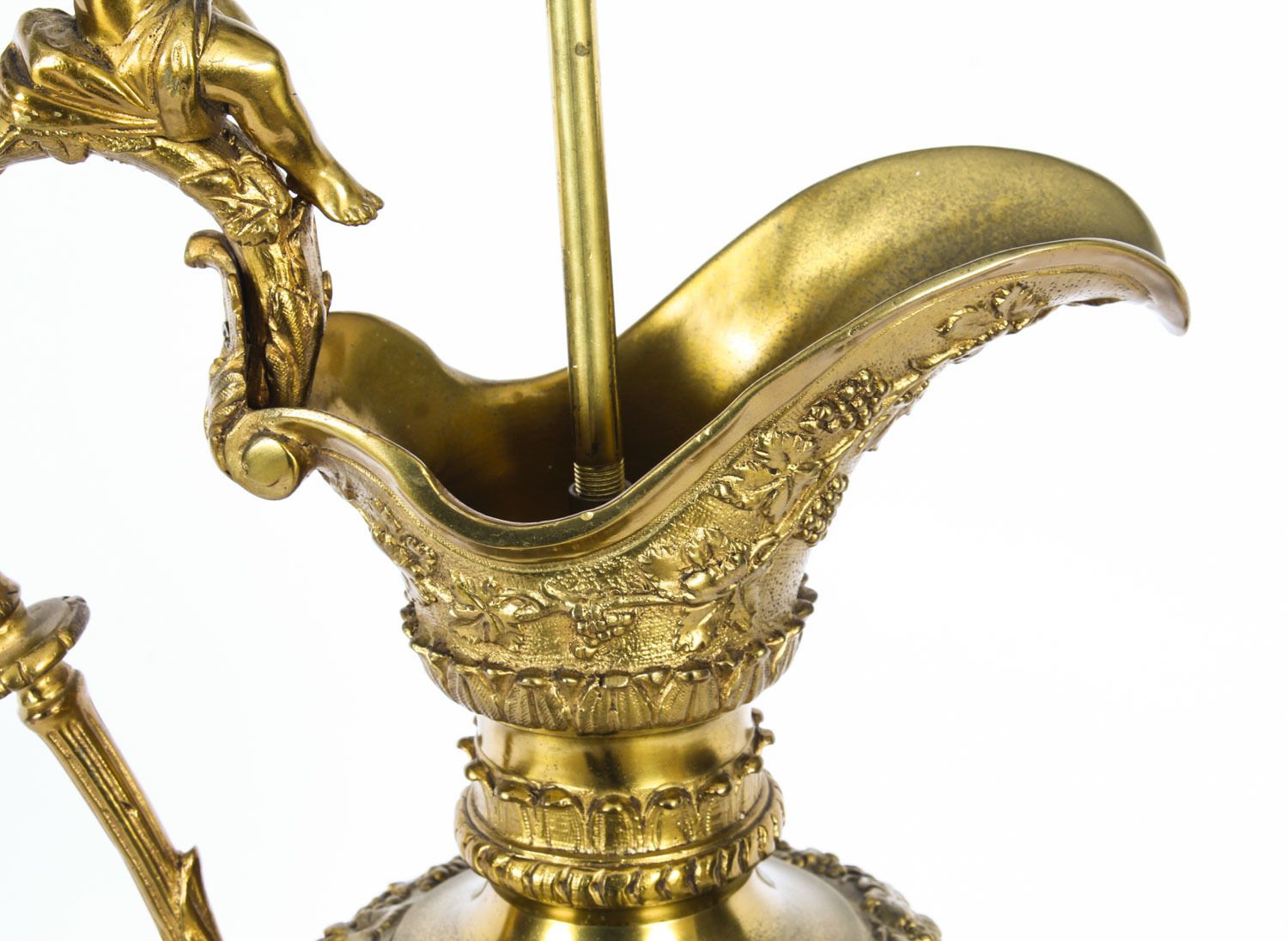photo vinterior Antique Gilt Bronze Renaissance Revival Table Lamp C1870  19th C