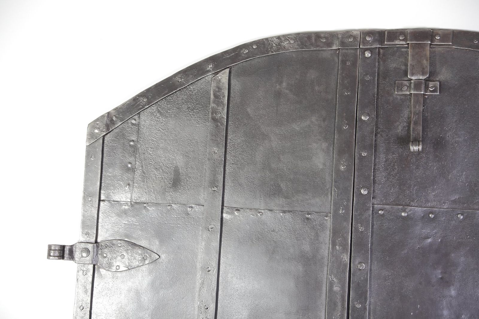 Antique Iron Clad Double Doors, 1800s photo for sale