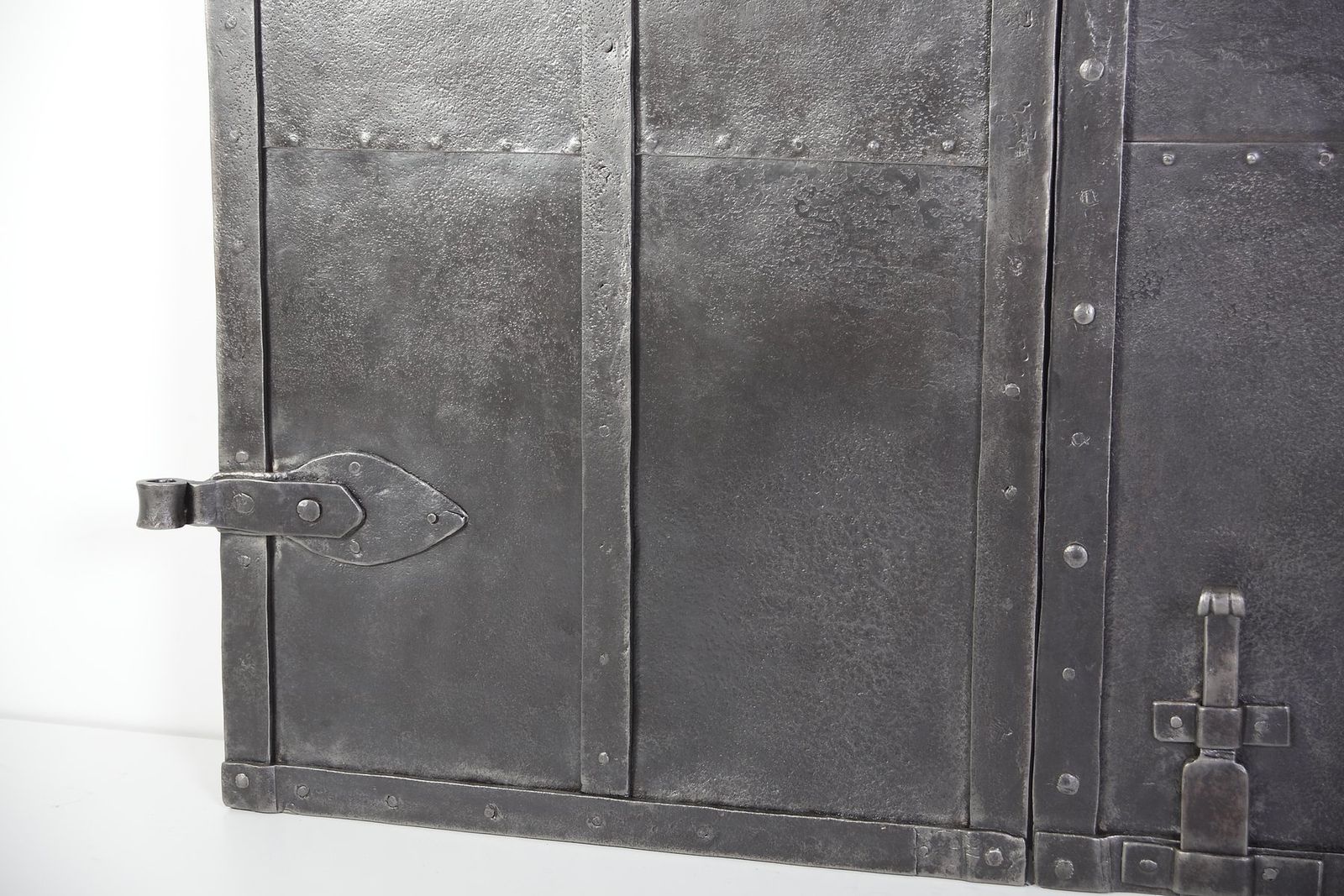 Antique Iron Clad Double Doors, 1800s photo 3350.0