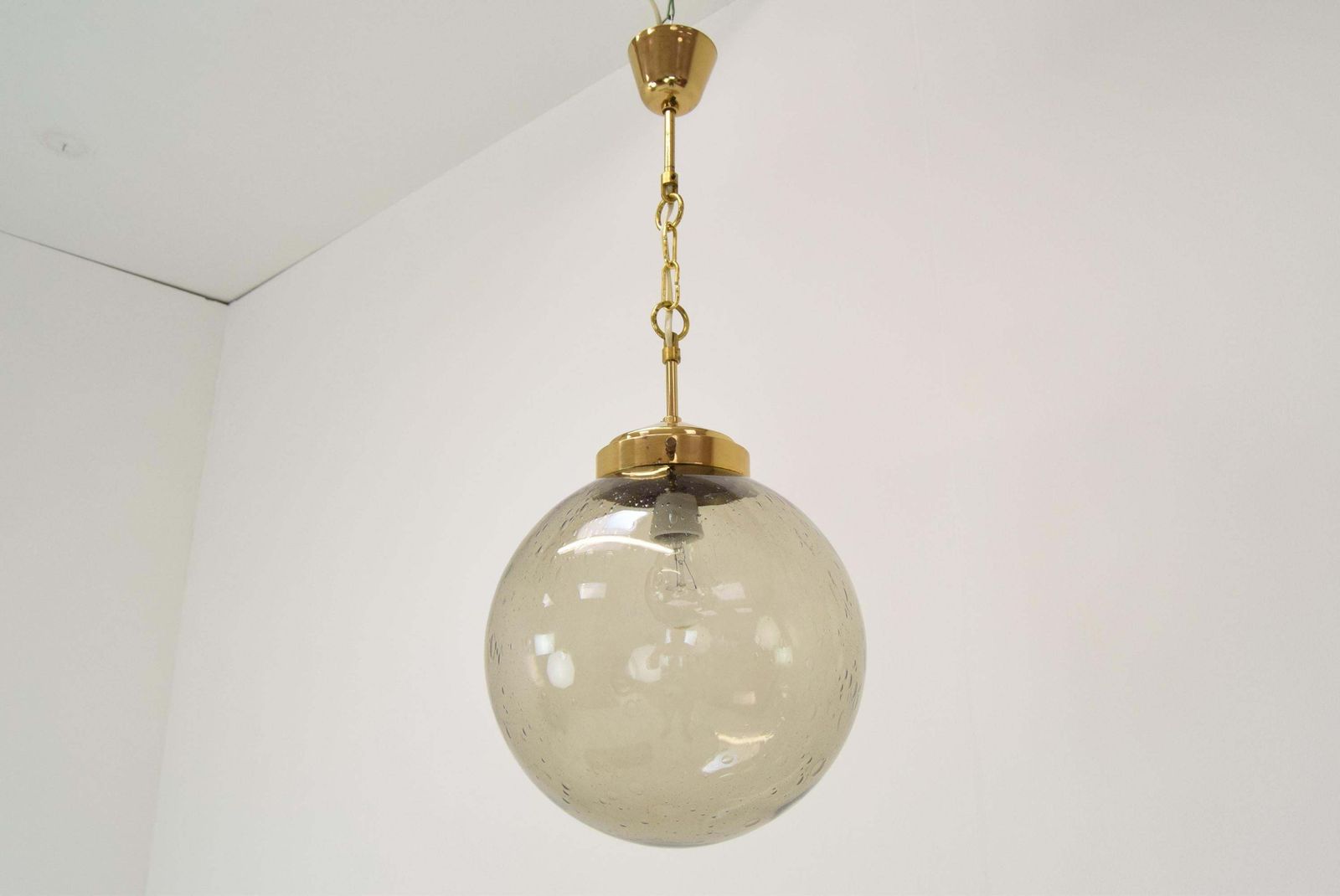 Mid Century Big Glass Pendant/Kamenicky Senov,1970's. photo vinterior