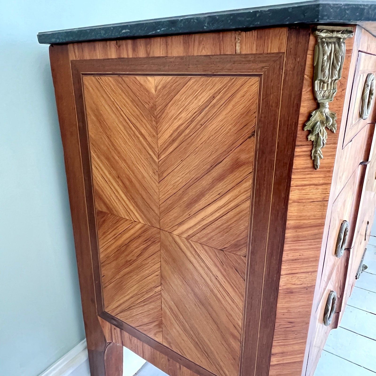 Louis XVI Parquetry And Marble Commode photo 2950.0