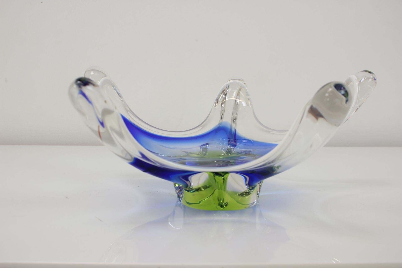 Czech Art Glass Bowl By Josef Hospodka For Chribska Glassworks, 1960's photo for sale