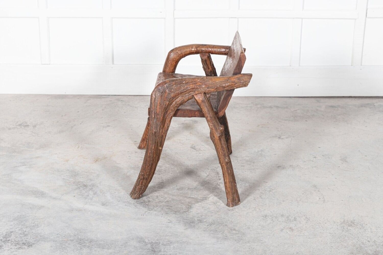 Mid Century Provincial French Fruitwood Root Chair photo vinterior