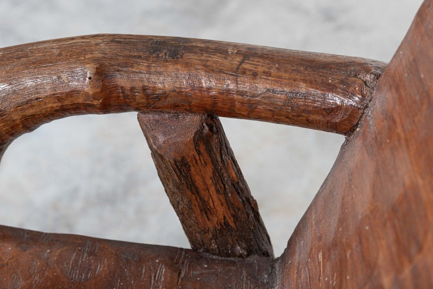 photo furniture Mid Century Provincial French Fruitwood Root Chair