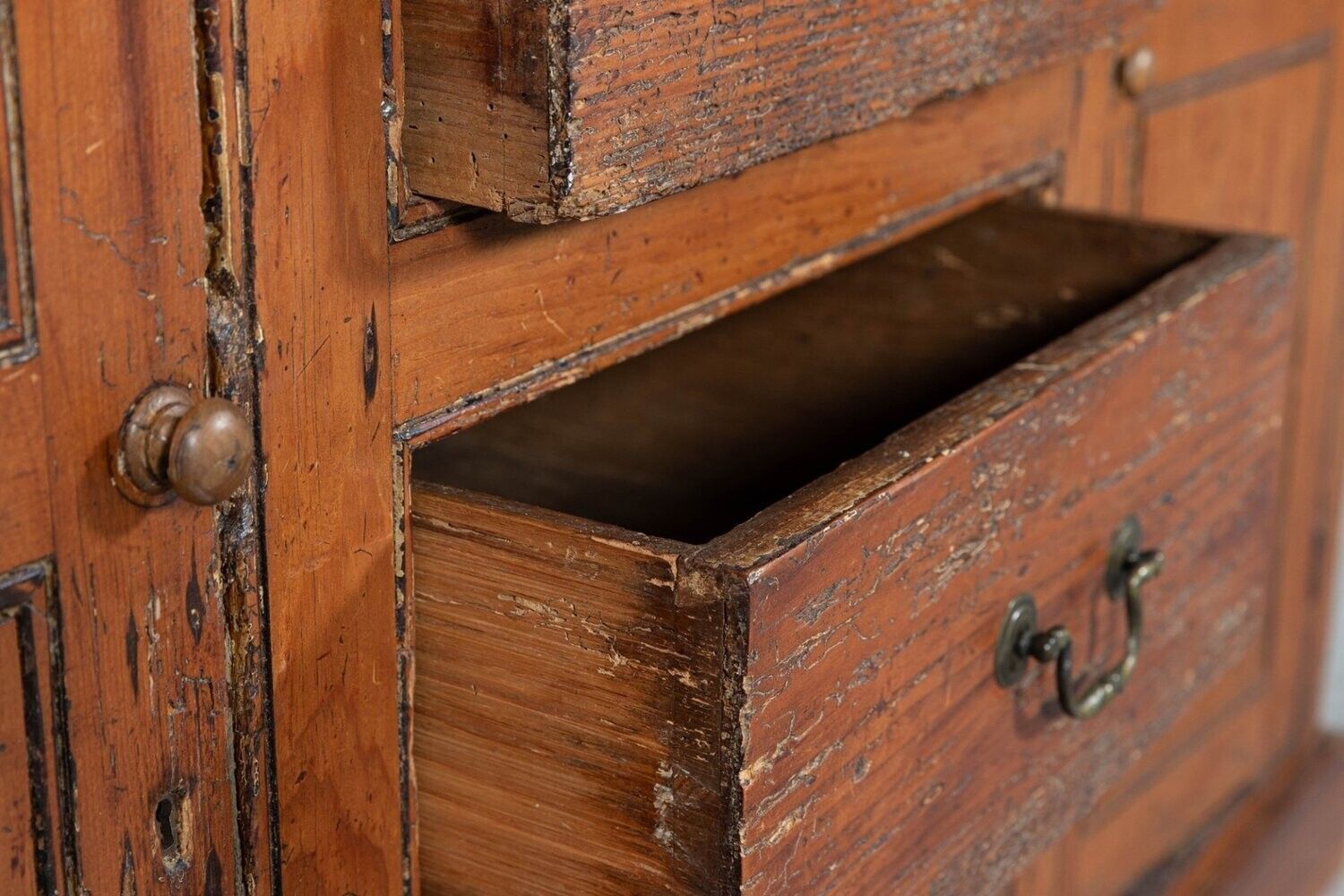 Furniture English Georgian Pine Country House Dresser Base photo