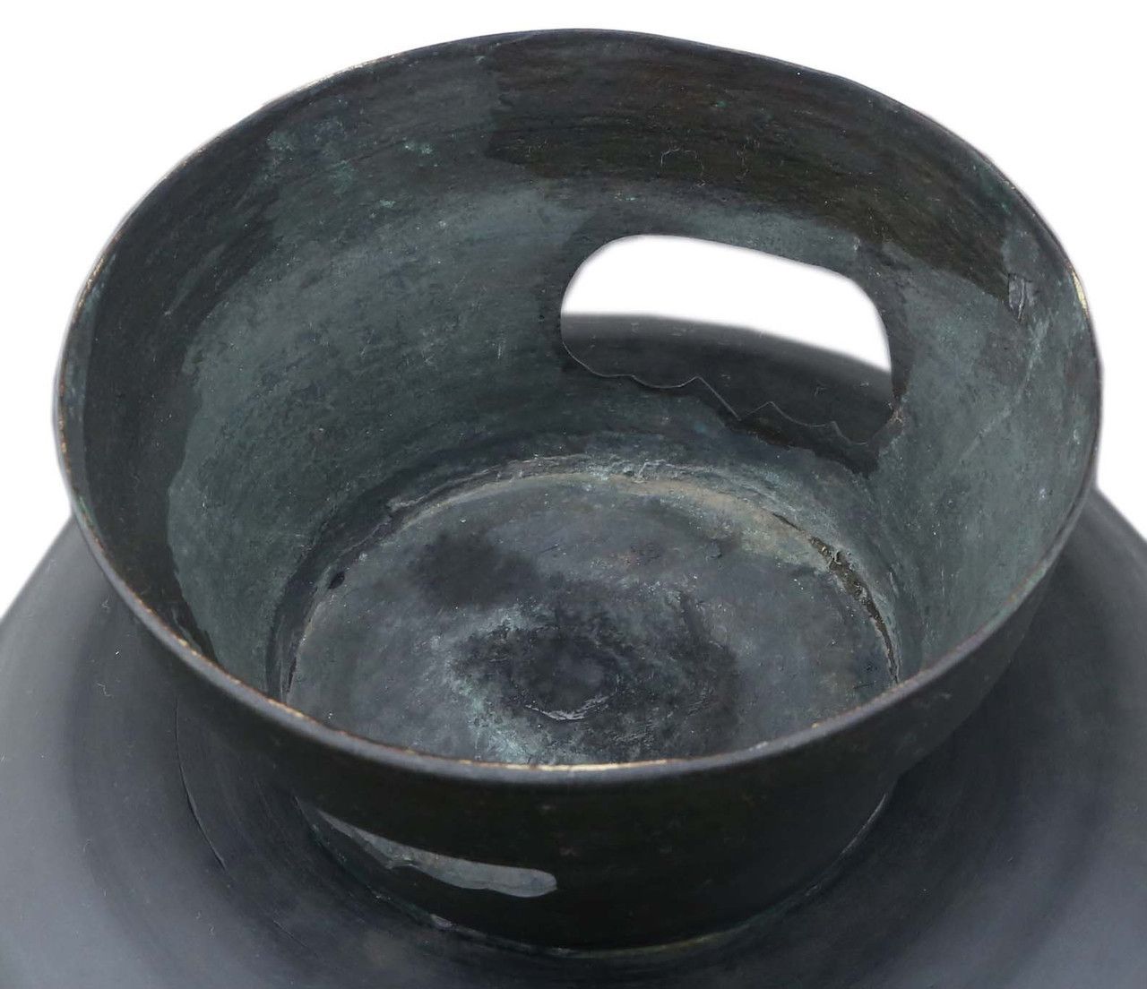 Antique Oriental Japanese Large Fine Quality Bronze Bowl Planter Jardinière Censor Late Edo Period, Mid 19th Century Buddhist Tearai photo vinterior