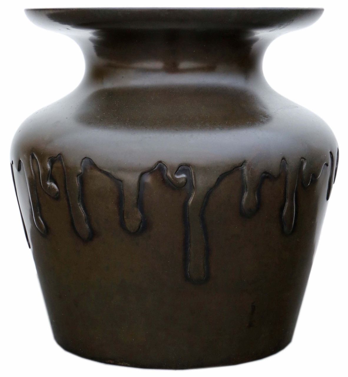 Antique Oriental Japanese Large Fine Quality Bronze Tsubo Vase Meiji C1880