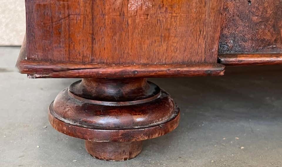 Petit meuble de classement néoclassique en noyer, France, XIXe siècle photo vintage