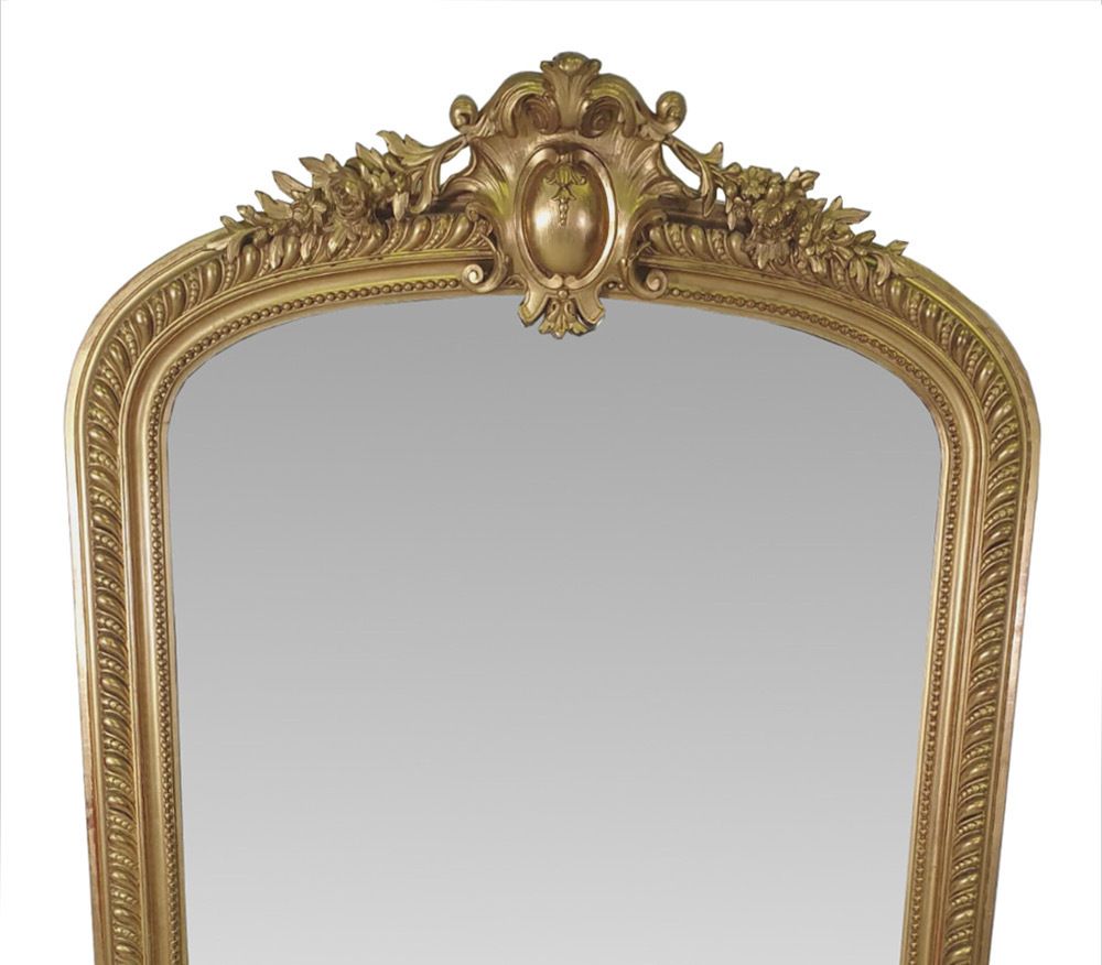 A Stunning 19th Century Tall Giltwood Overmantle Mirror photo furniture