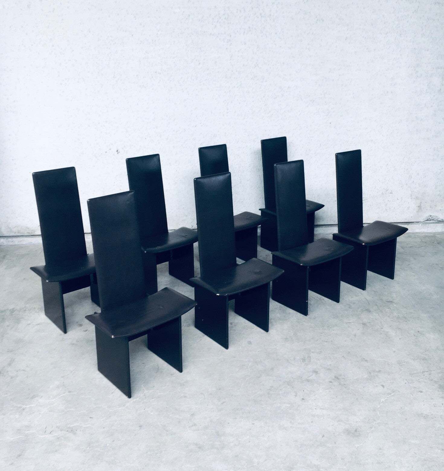 Postmodern Design Rennie Dining Chair Set By Kazuhide Takahama For Simon Gavina, Italy 1980's photo vintage