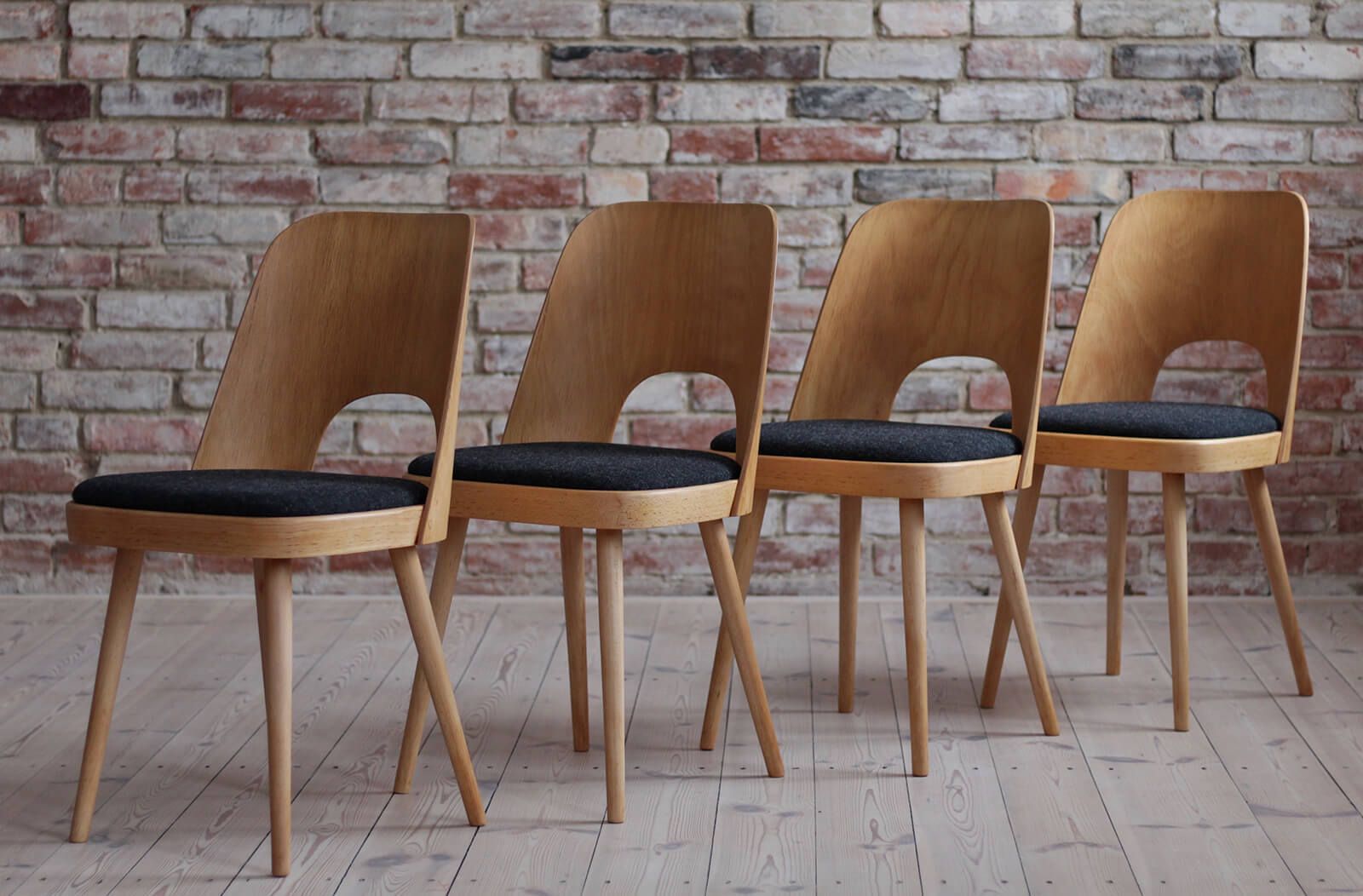 Set Of 8 Dining Chairs By Oswald Haerdtl, Reupholstered In Kvadrat Fabric photo furniture
