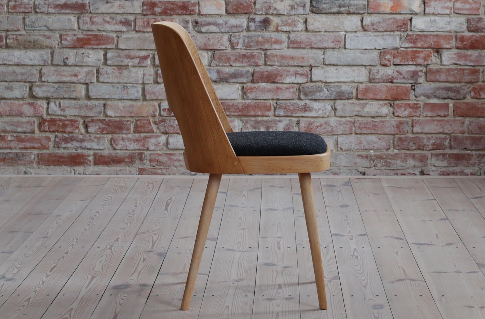 Set Of 8 Dining Chairs By Oswald Haerdtl, Reupholstered In Kvadrat Fabric photo vintage