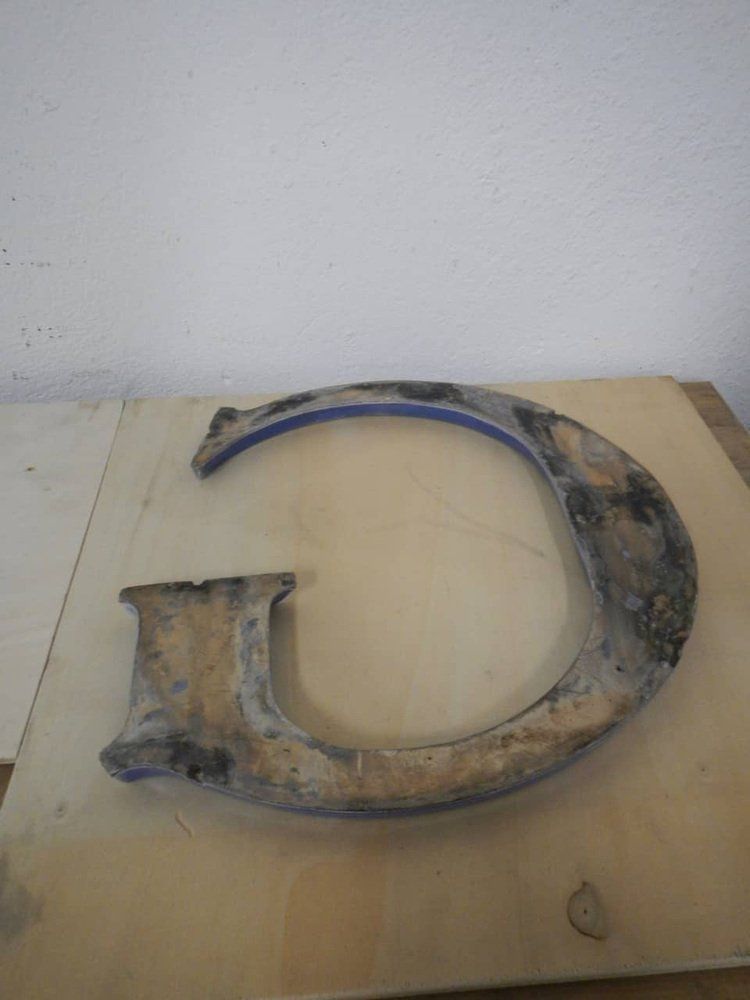Letter G In Terracotta, 1940, 1940s photo Home Decor