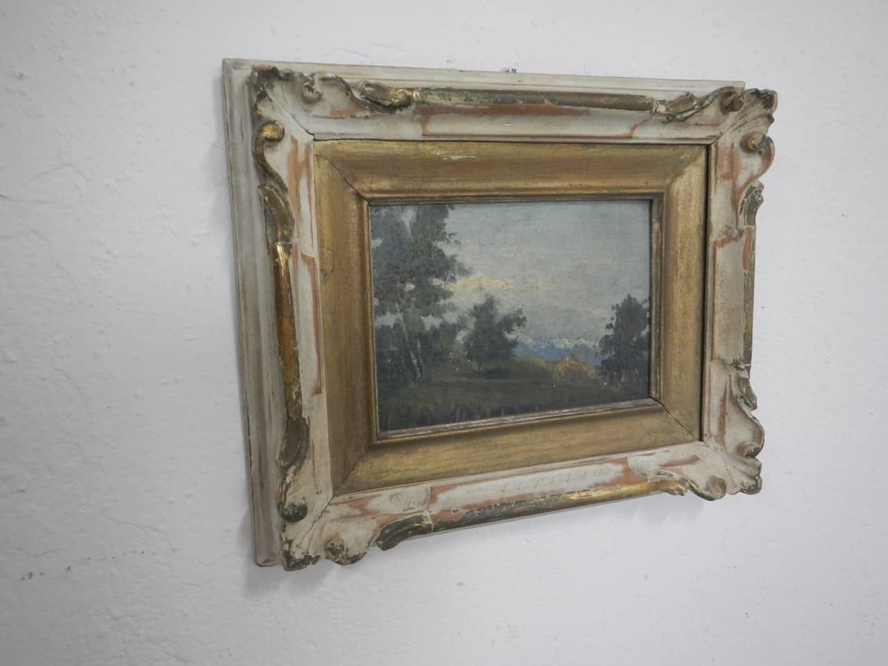 Italy Mountains Oil Painting 1941 photo vinterior