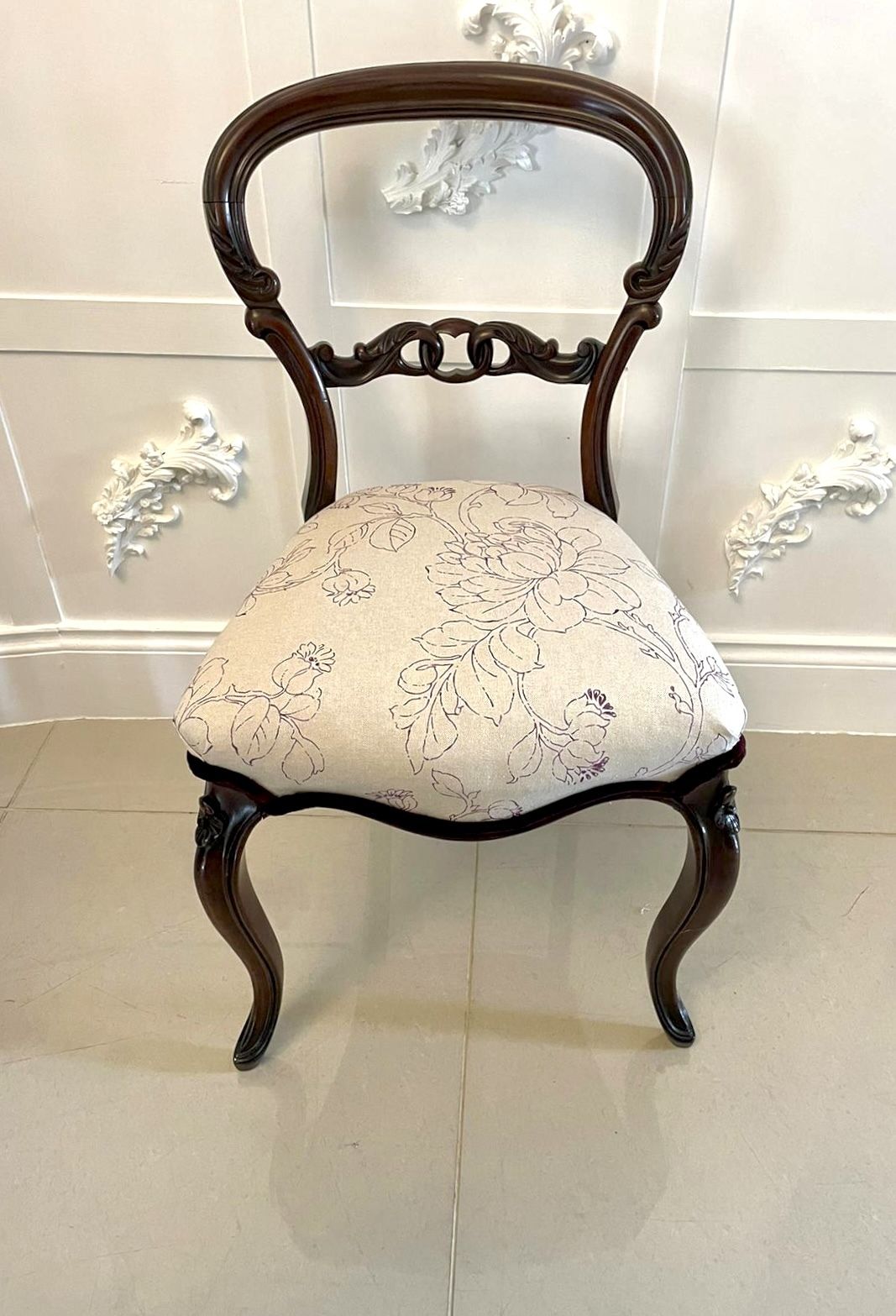 Furniture Fine Quality Set Of 6 Antique Mahogany Dining Chairs photo