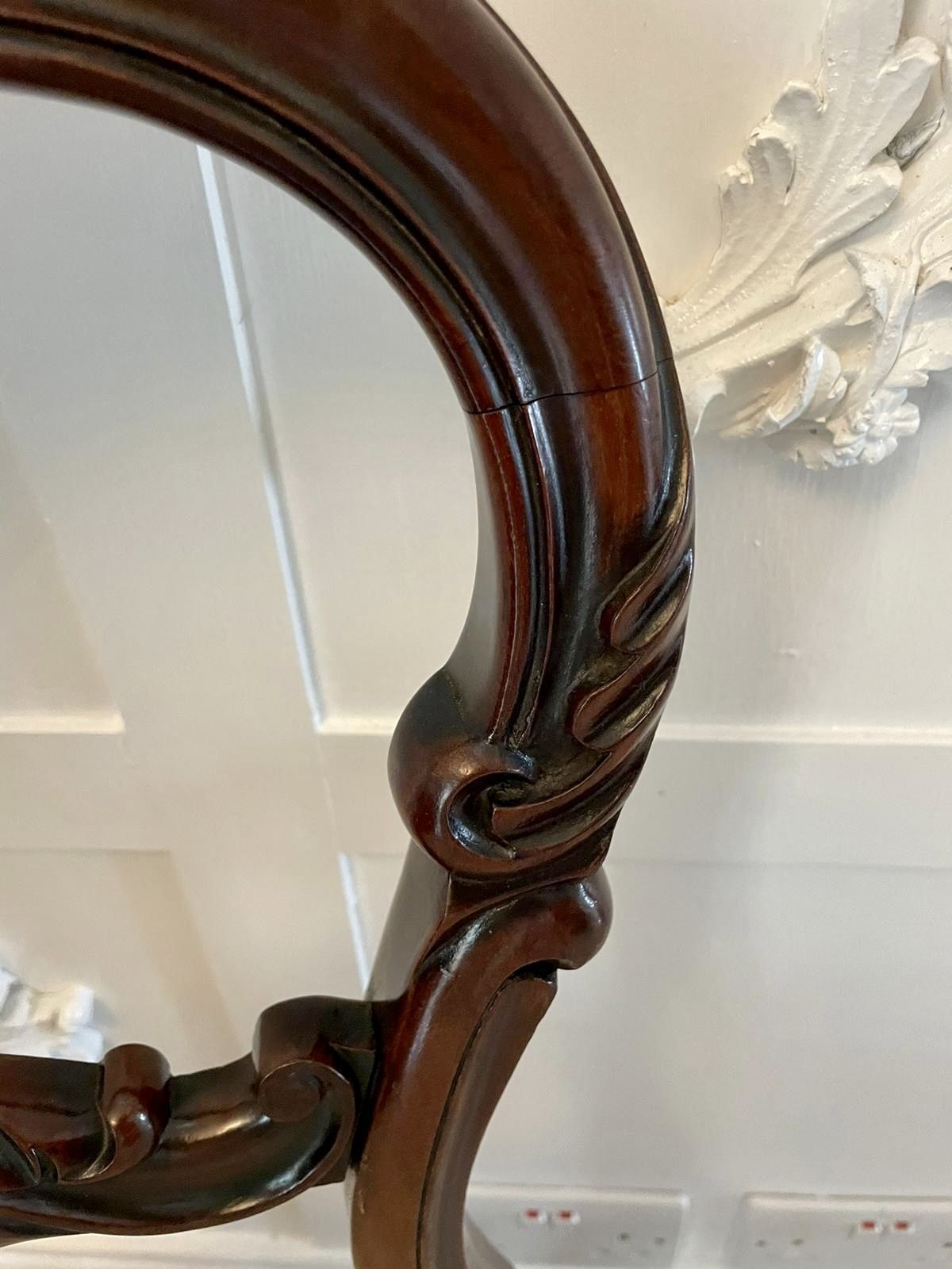 photo vinterior Fine Quality Set Of 6 Antique Mahogany Dining Chairs