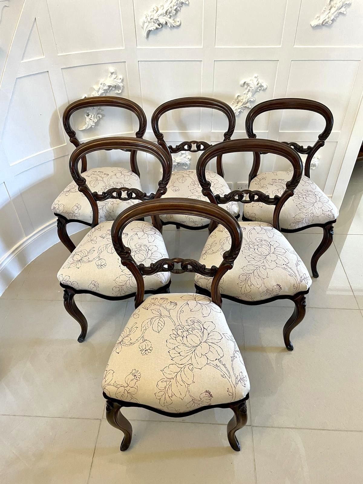 photo buy Fine Quality Set Of 6 Antique Mahogany Dining Chairs