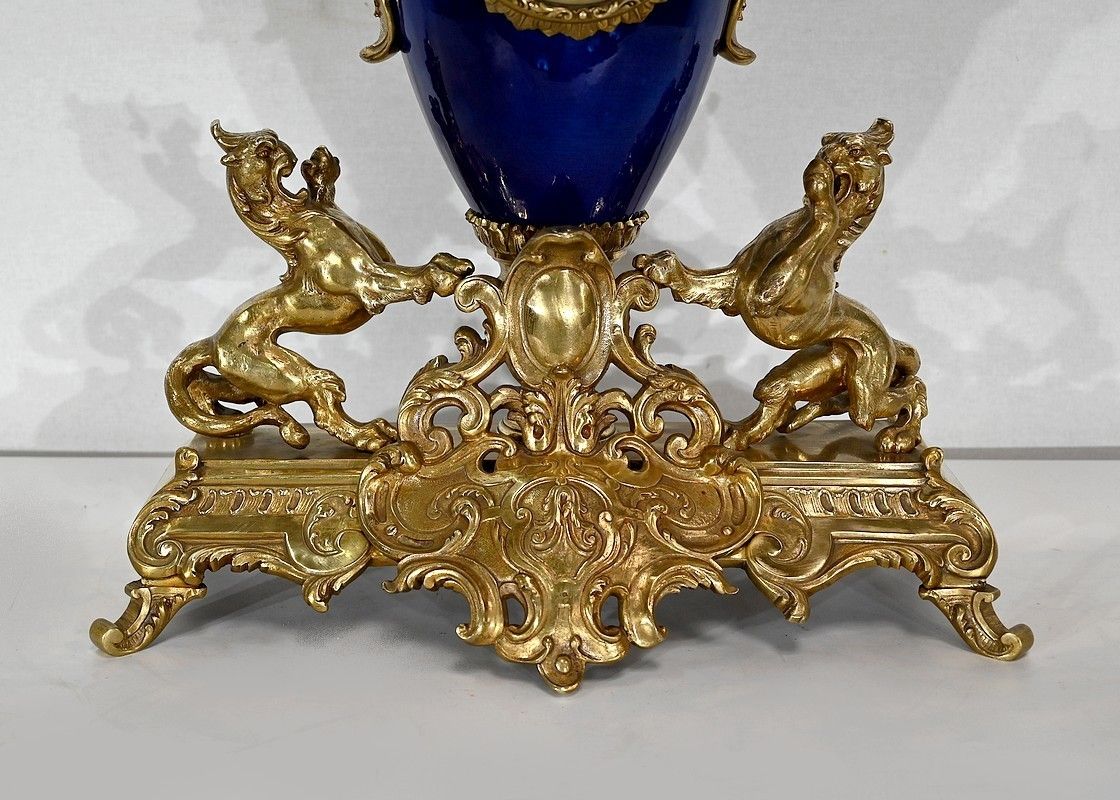 Important Gilt Bronze Fireplace Trim, Louis XVI Style, 20 Th photo vintage