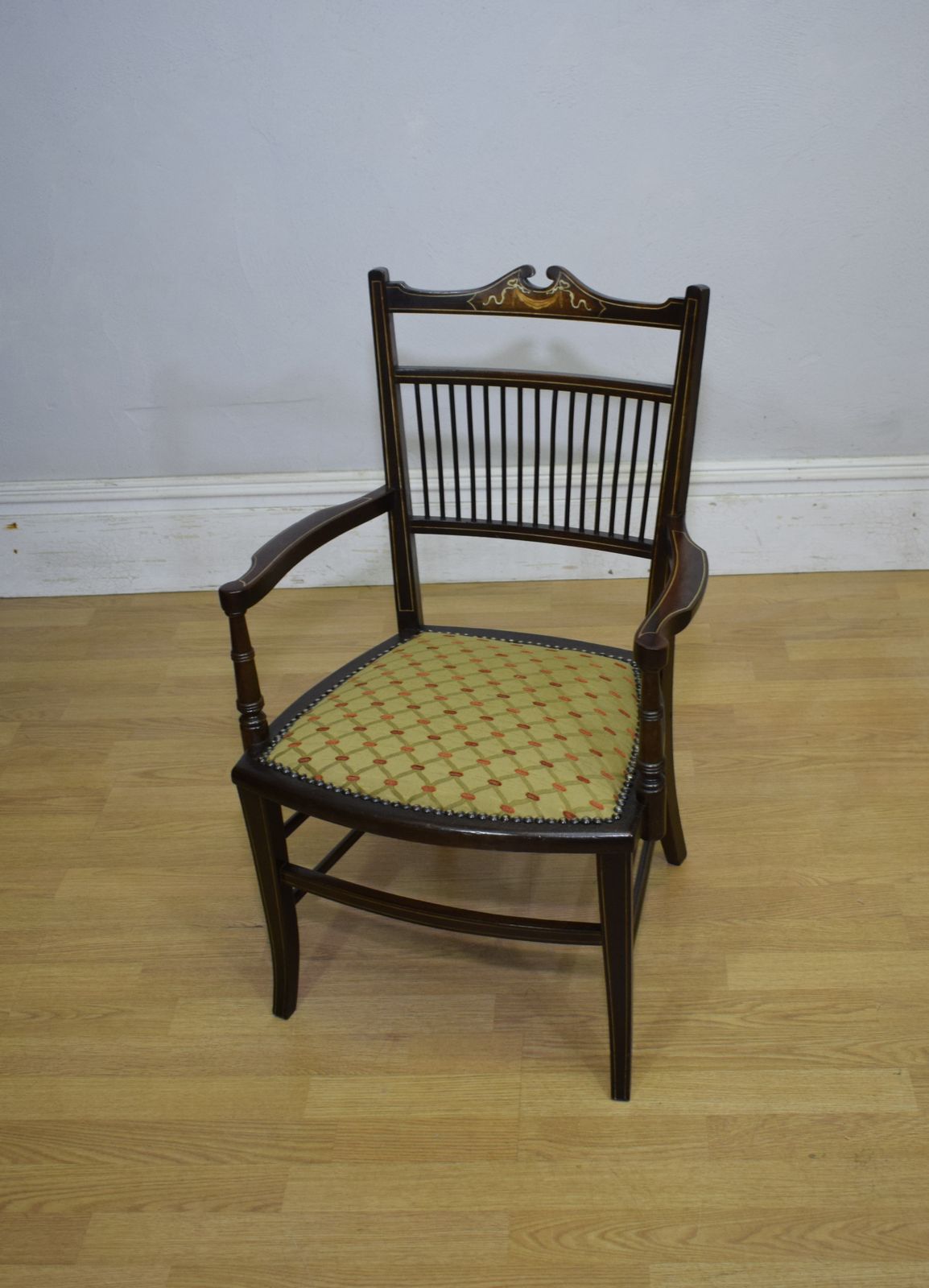 Edwardian Inlaid Armchair, 1900s photo furniture