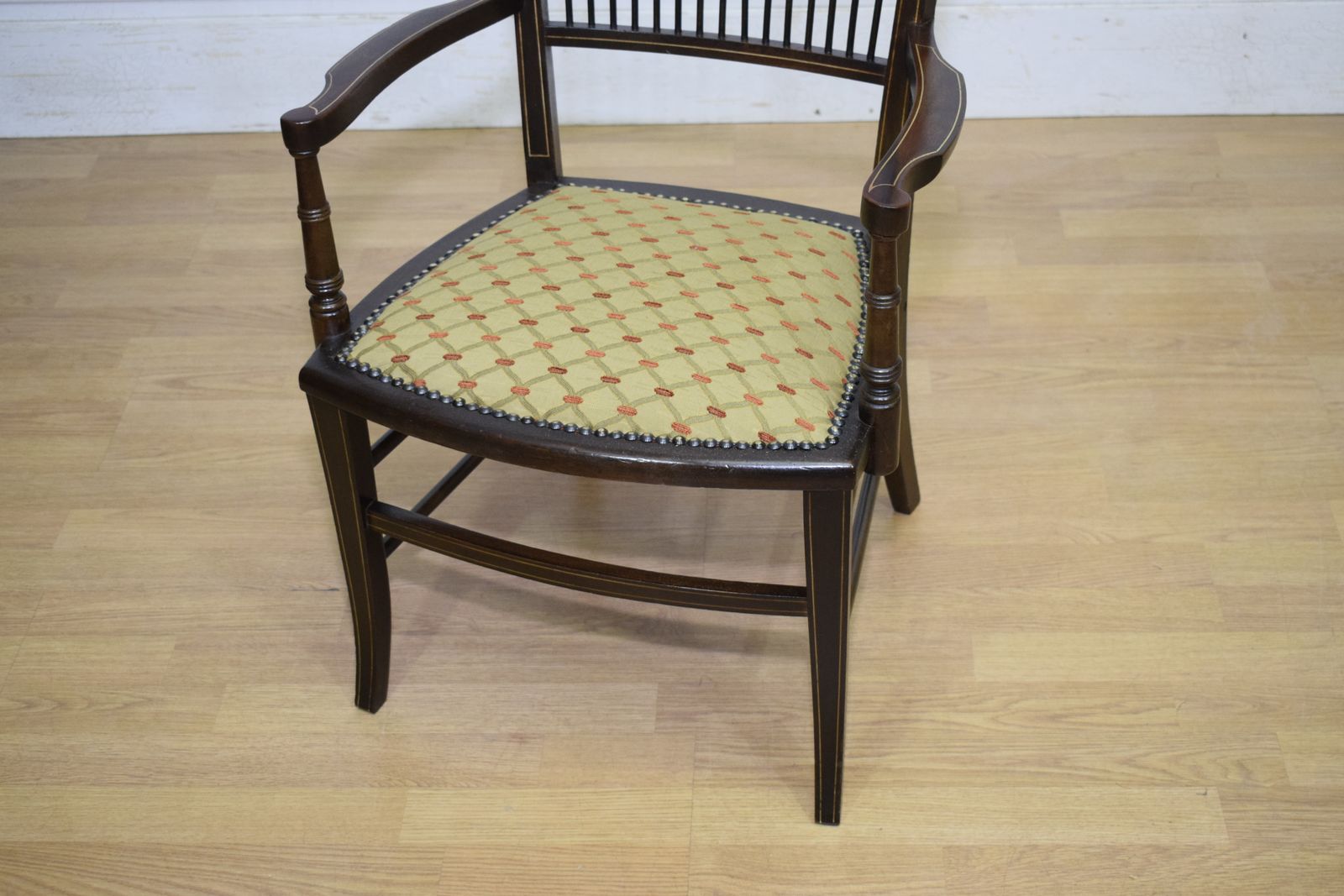 Edwardian Inlaid Armchair, 1900s photo 275.0