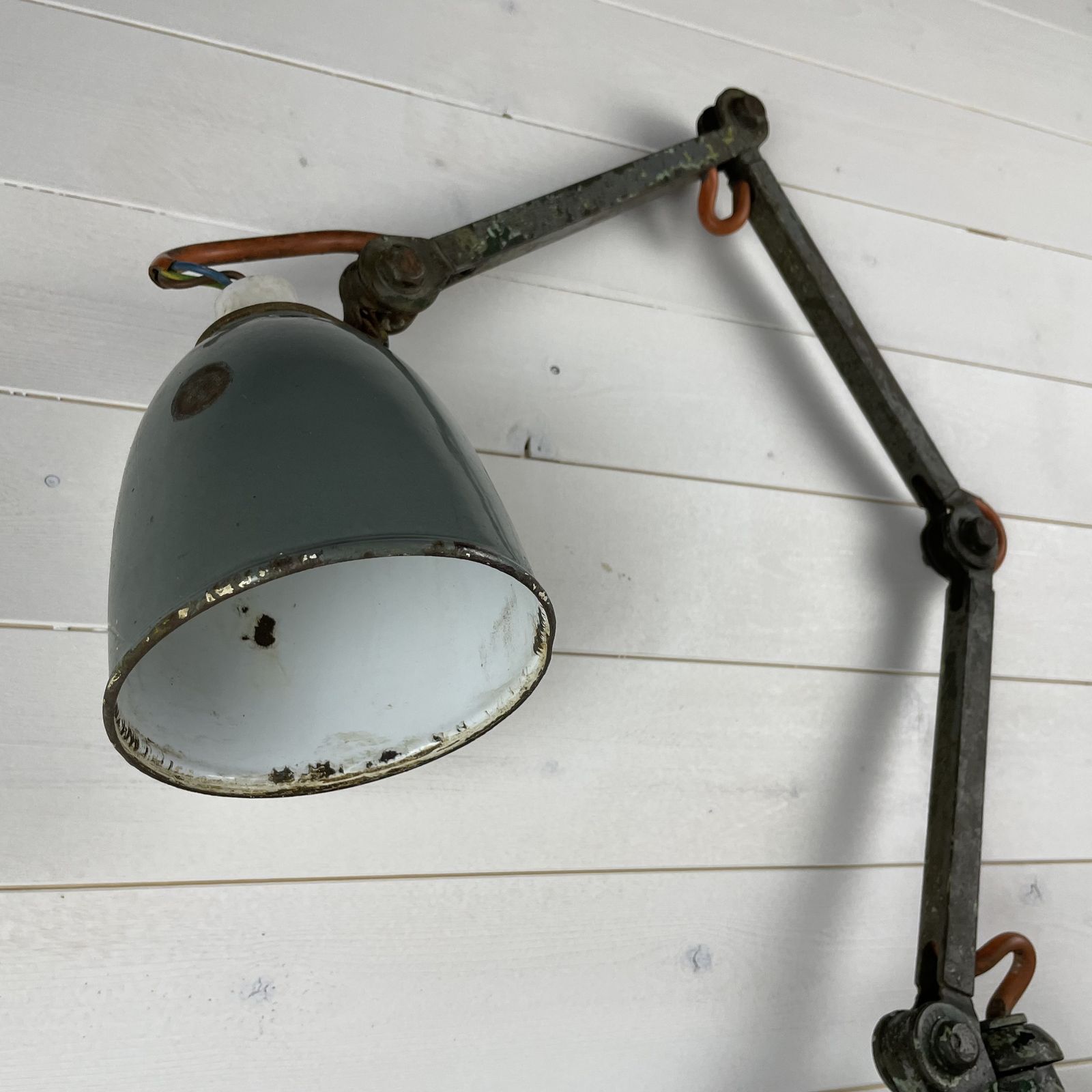 Vintage Industrial Engineers Adjustable Machine Working Light photo for sale