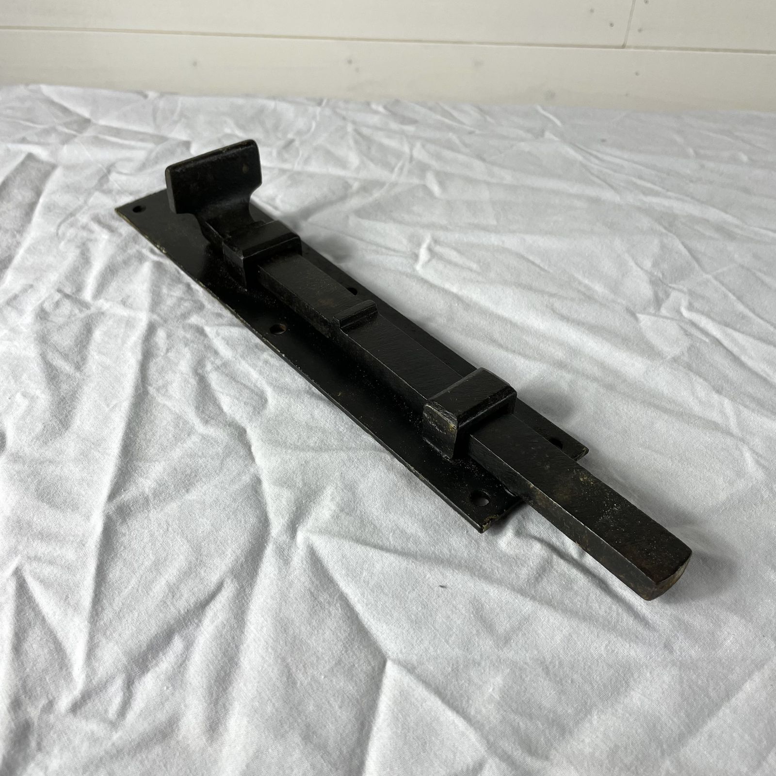Set Of 3 Large Reclaimed Iron Tower Bolts photo for sale