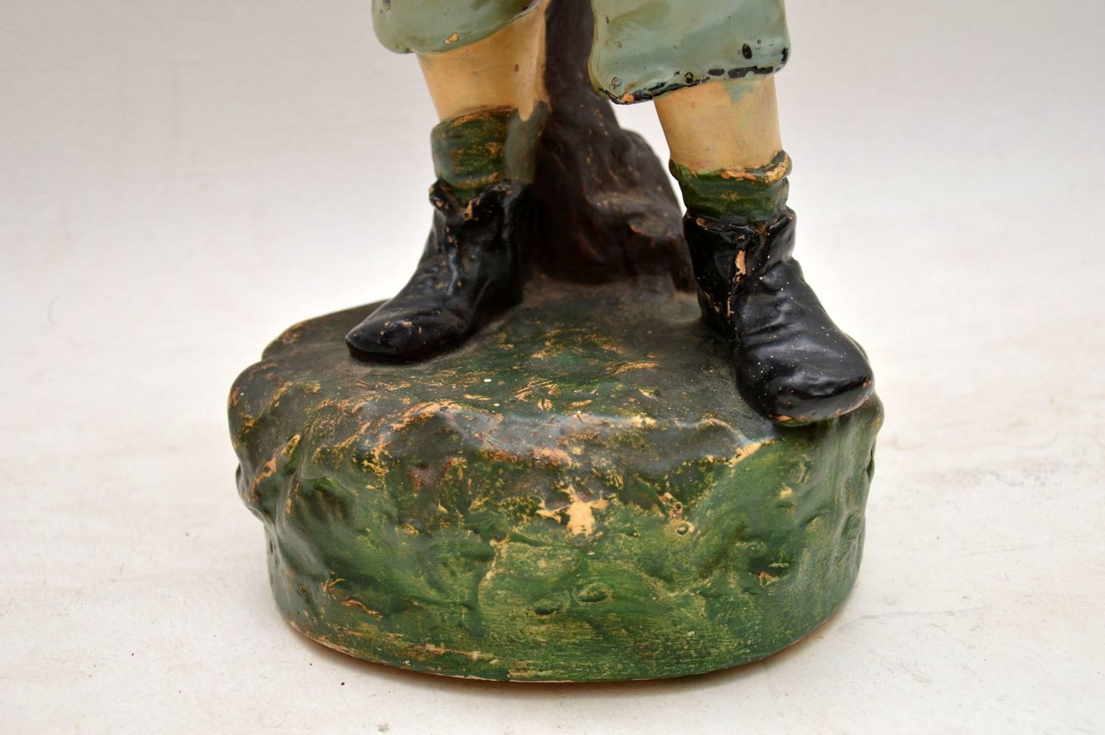 Antique Decorative Chalk Ware Figure Of A Boy photo for sale