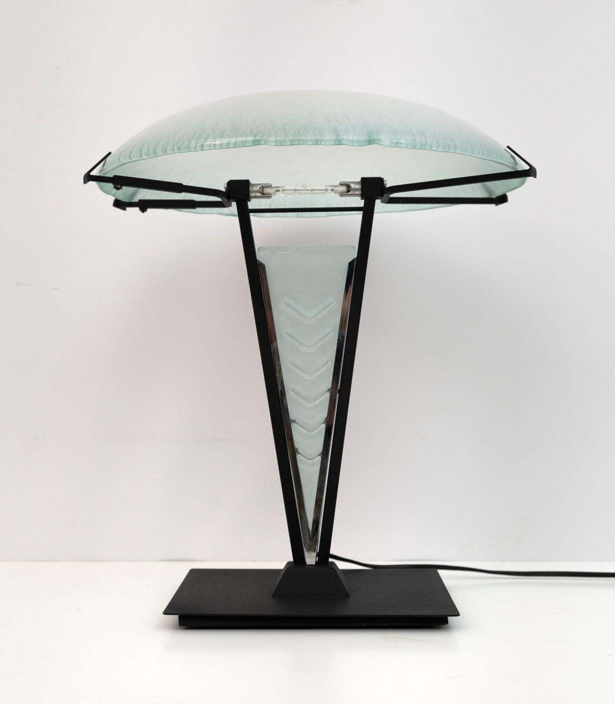 Post Modern Italian Murano Glass Mushroom Table Lamp, 1980s photo furniture